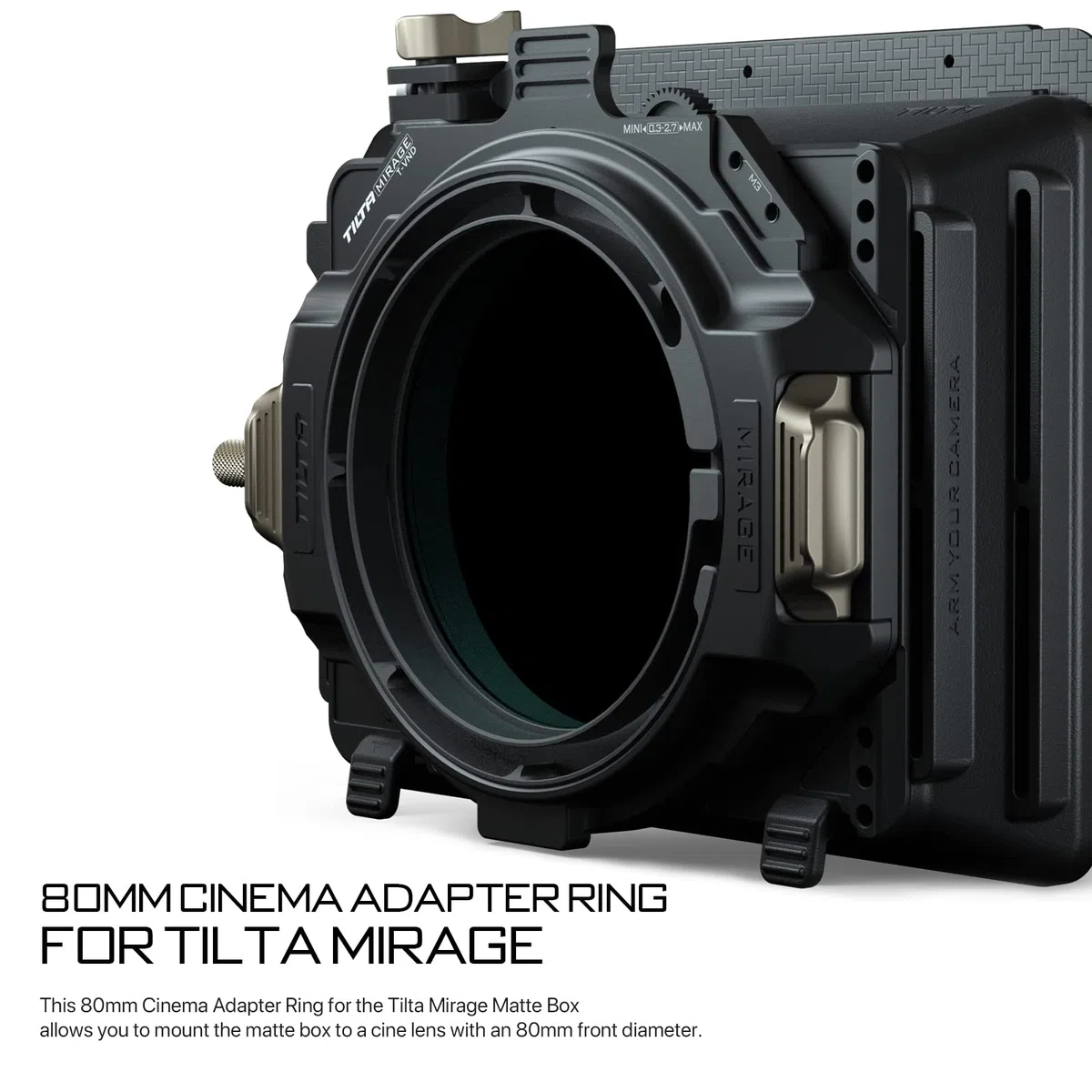 Tilta Anello adattatore cinema da 80 mm per Tilta Mirage Matte Box direttamente alle lenti compatte Cine MB-T16-C80 leggero