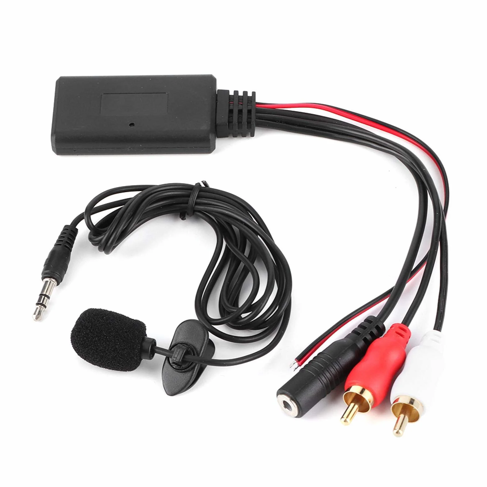 Modulo Bluetooth AUX, 2 adattatori per Cavi RCA con Microfono a Mani libere