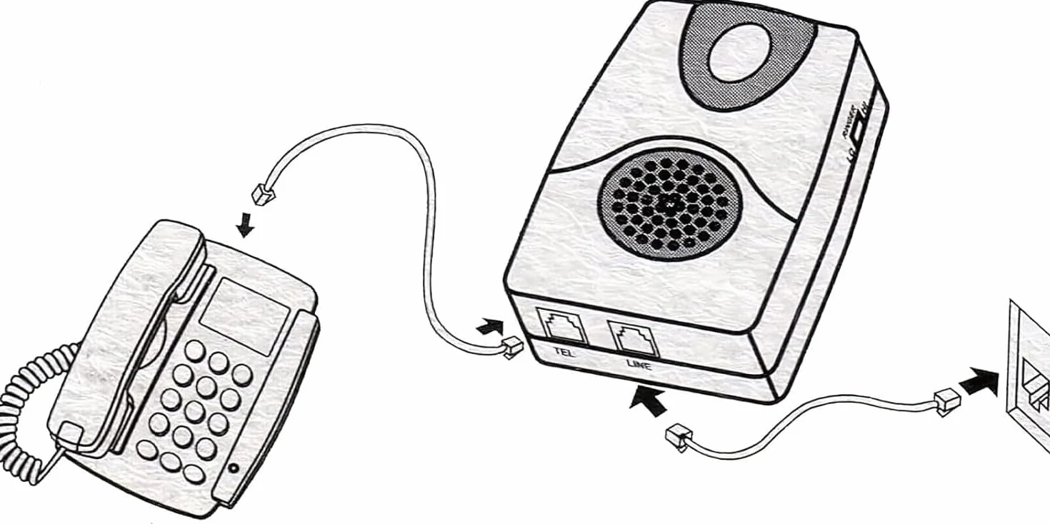 VOCA Amplificatore per suoneria telefonica, potenziamento fino a 105 dB con notifica luce LED per telefoni fissi, montaggio a parete, ideale per ambienti rumorosi e ipoudenti