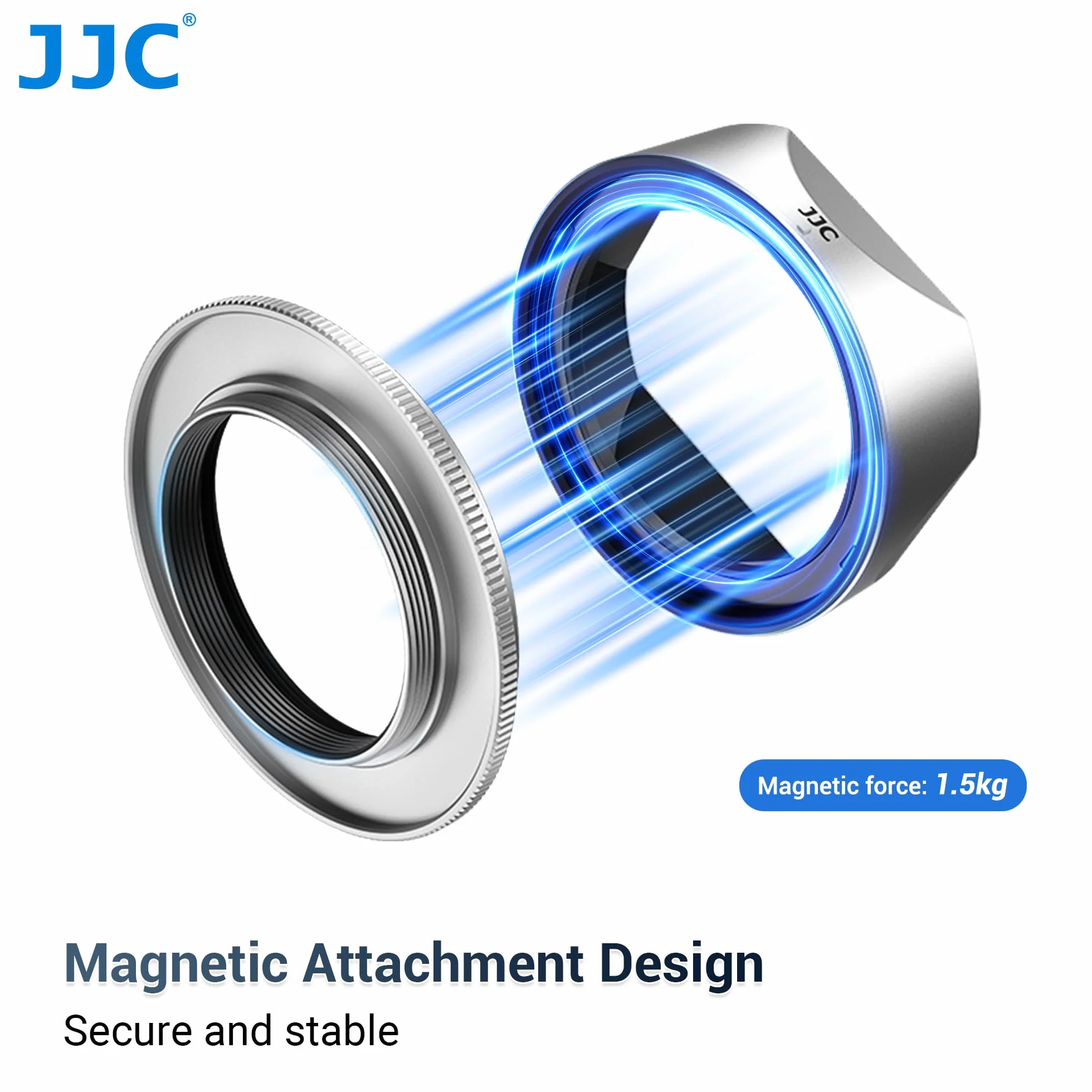 JJC Paraluce e anello adattatore magnetico compatibile con Fujifilm X-E5 + XF 23 mm F2.8 R WR, XF 27 mm F2.8 R WR, XF27 mm F/2.8, adatto per filtro da 39 mm e copriobiettivo, sostituisce parasole