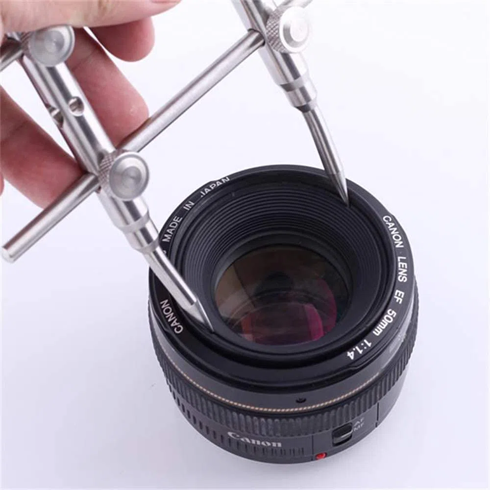 Chiave per obiettivo, in acciaio inox, chiave curva per fotocamera DSLR, telescopi, strumenti di riparazione