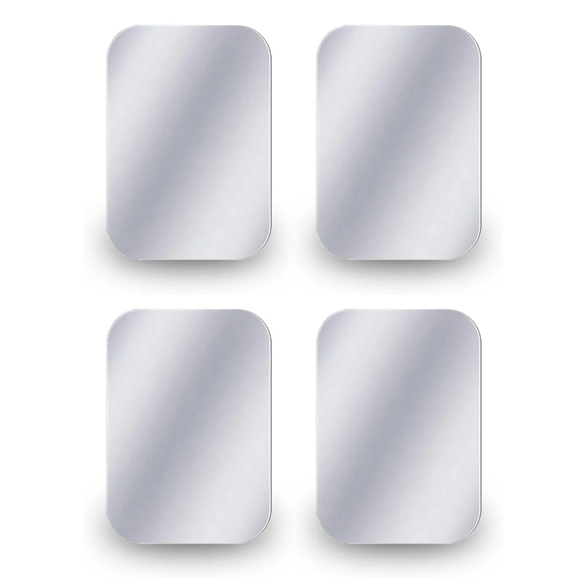 Confezione da 4 piastre in metallo per supporto magnetico per auto, 4 piastre rettangolari in metallo per supporto magnetico per auto
