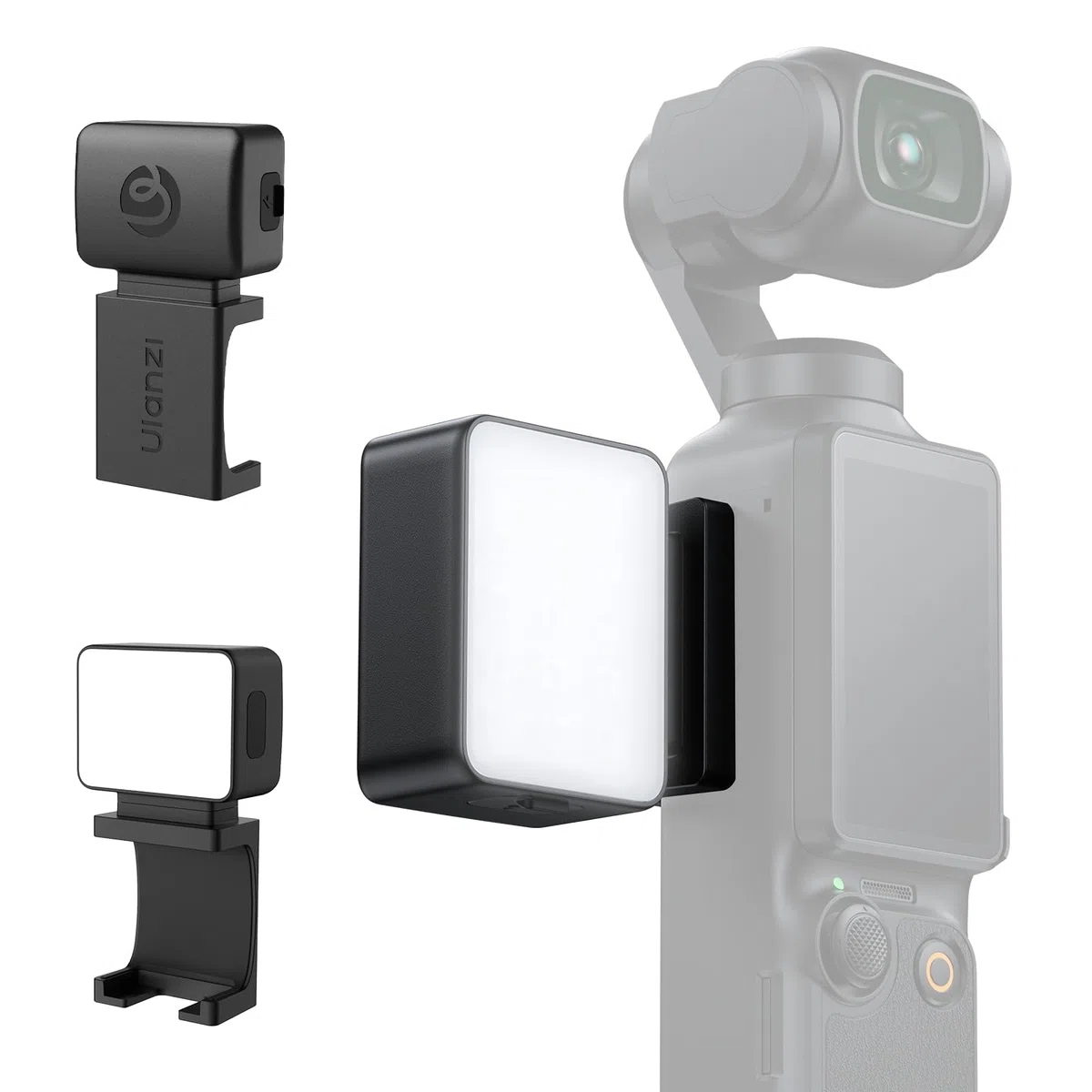 ULANZI LM001 Pocket 3 mini luci led a batteria 5000 mAh, Potenza 2W，Luce led portabile con attaco magnetico, Impermeabile IPX4, Ideale per ripresa notturna del selfi del vlog e della natura morta