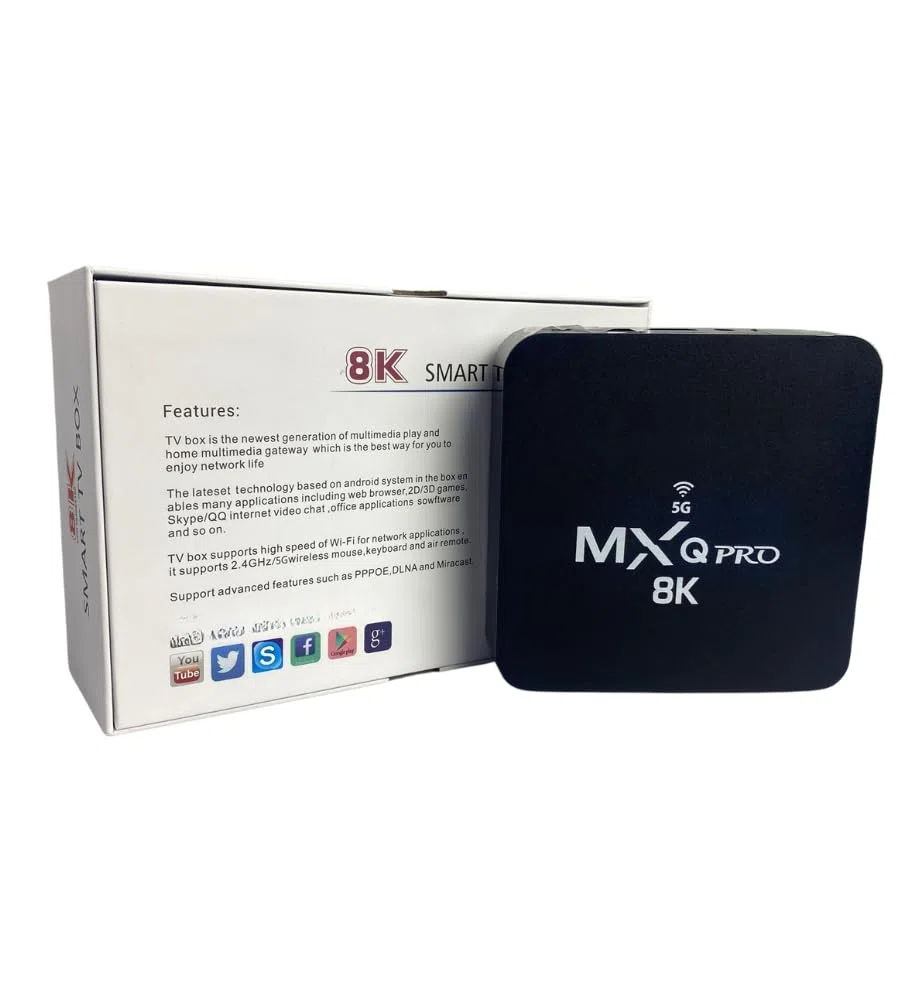 TV Smart Box Android 10.0 Mxq pro 8K WiFi 5G Media Player Quad Core 4GB Ram 32 gb Rom con Telecomando
