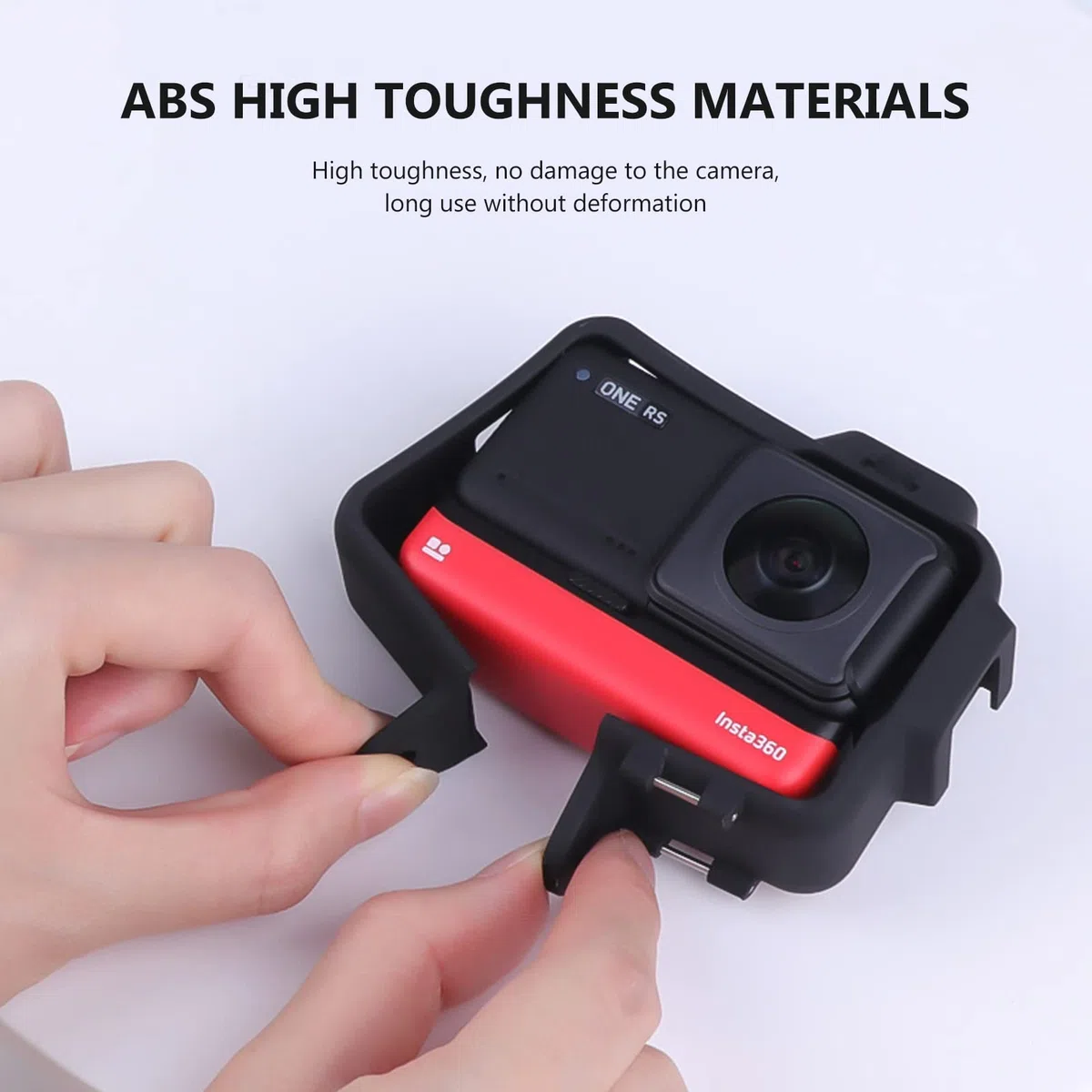 Yunseity Gabbia per Fotocamera per One RS Action Camera, Custodia Protettiva per Fotocamera con Adattatore da 1/4 di Pollice e Attacco Freddo