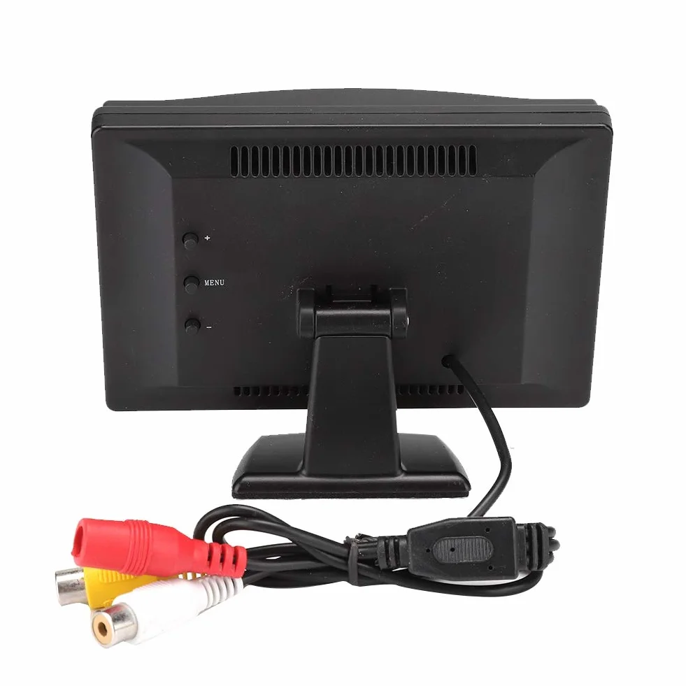 Monitor auto, 5 pollici HD TFT LCD Telecamera per retromarcia Supporto per monitor impermeabile PAL/NTSC per telecamera di backup per auto.