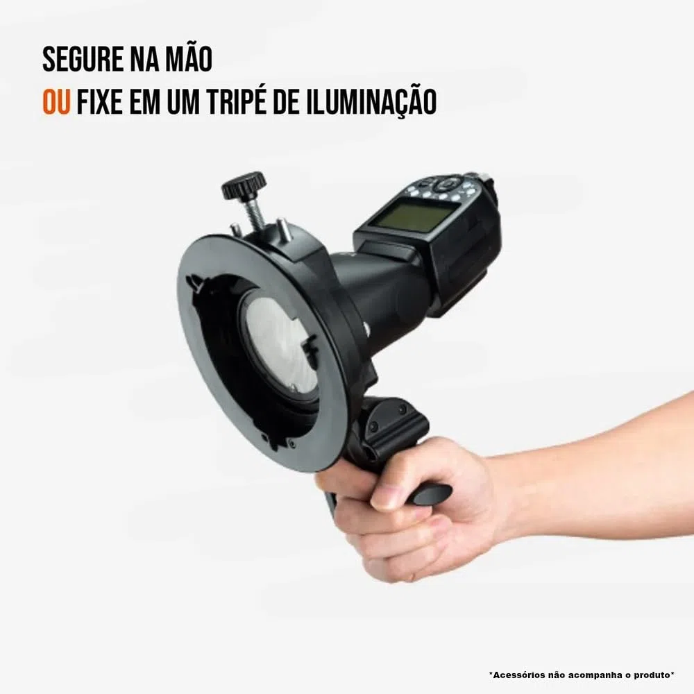 Godox S2 Bracket Supporto Bowens S-type, compatibile con flash Godox V100, AD200 Pro II, V1 Pro, RS60R, AD100 Pro, RS60BI, TT600, Funziona anche con flash Sony Canon Nikon Fujifilm