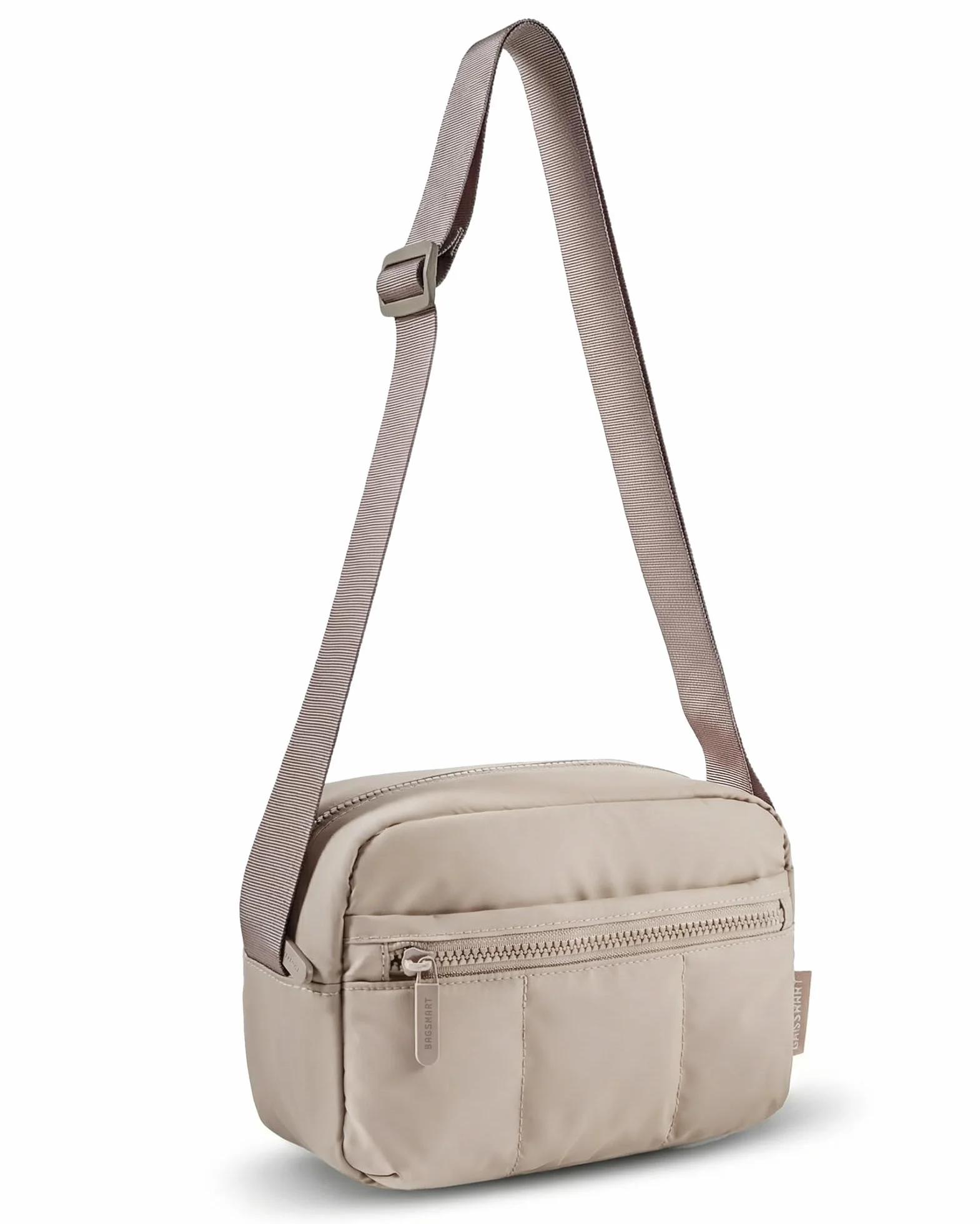bagsmart Borsa piccola per fotocamera DSLR SLR piccola e leggera ed elegante borsa a tracolla a specchio reflex sistema fotocamera accessori, cammello, Fashion