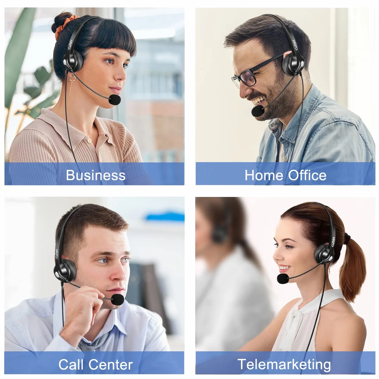 Cuffie Telefono Fisso con Microfono a Cancellazione del Rumore, Auricolare RJ9 Compatibile con Grandstream GXP1630 1620 1610 Yealink SIP-T21P T23G T41 T46 Snom D785 D710 Avaya 1608 1616 9611G Telefoni