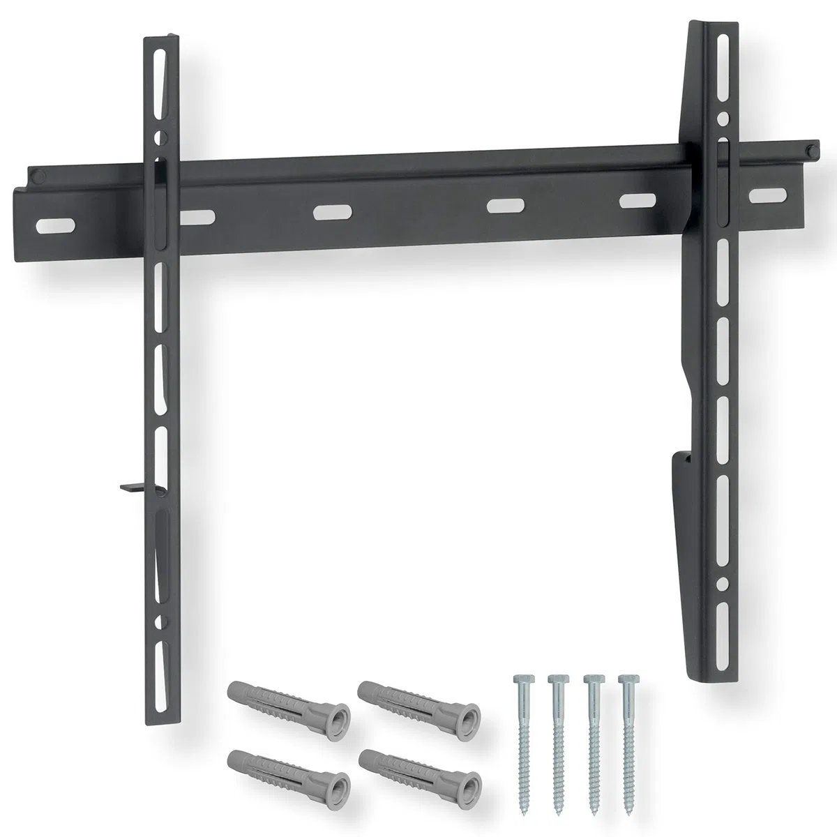NANOOK Supporto a muro per TV 32-55 pollici | Staffa ultra sottile | Soluzione di montaggio per televisori LCD, LED e OLED | Compatibilità universale | VESA 100x100-400x400 | Nero