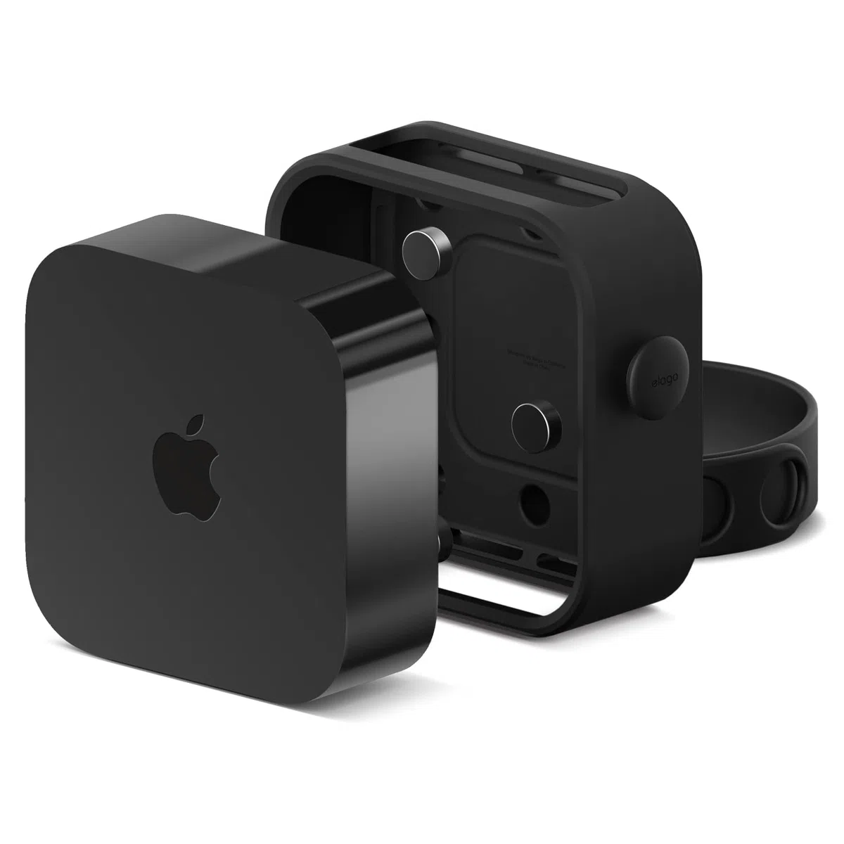 elago Supporto Multiplo Compatibile con Apple TV 4K 3a Generazione (2022) - 3 Opzioni di Montaggio: Magnete, Vite, Cinghia, Installazione Facile, Previene il Surriscaldamento
