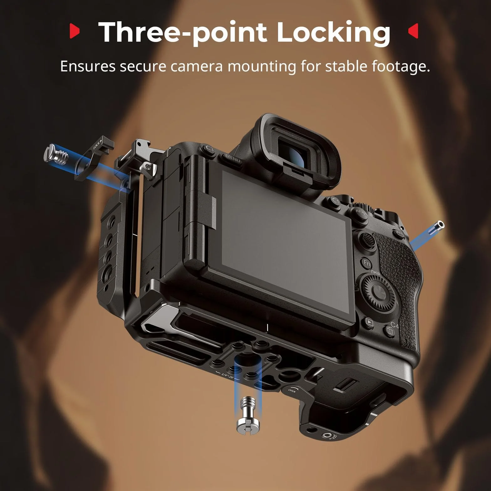 SmallRig A7 V / A7R V / A7 IV HawkLock Gabbia completa a sgancio rapido per fotocamera Sony Alpha 7 V/Alpha 7R V/Alpha 7 IV
