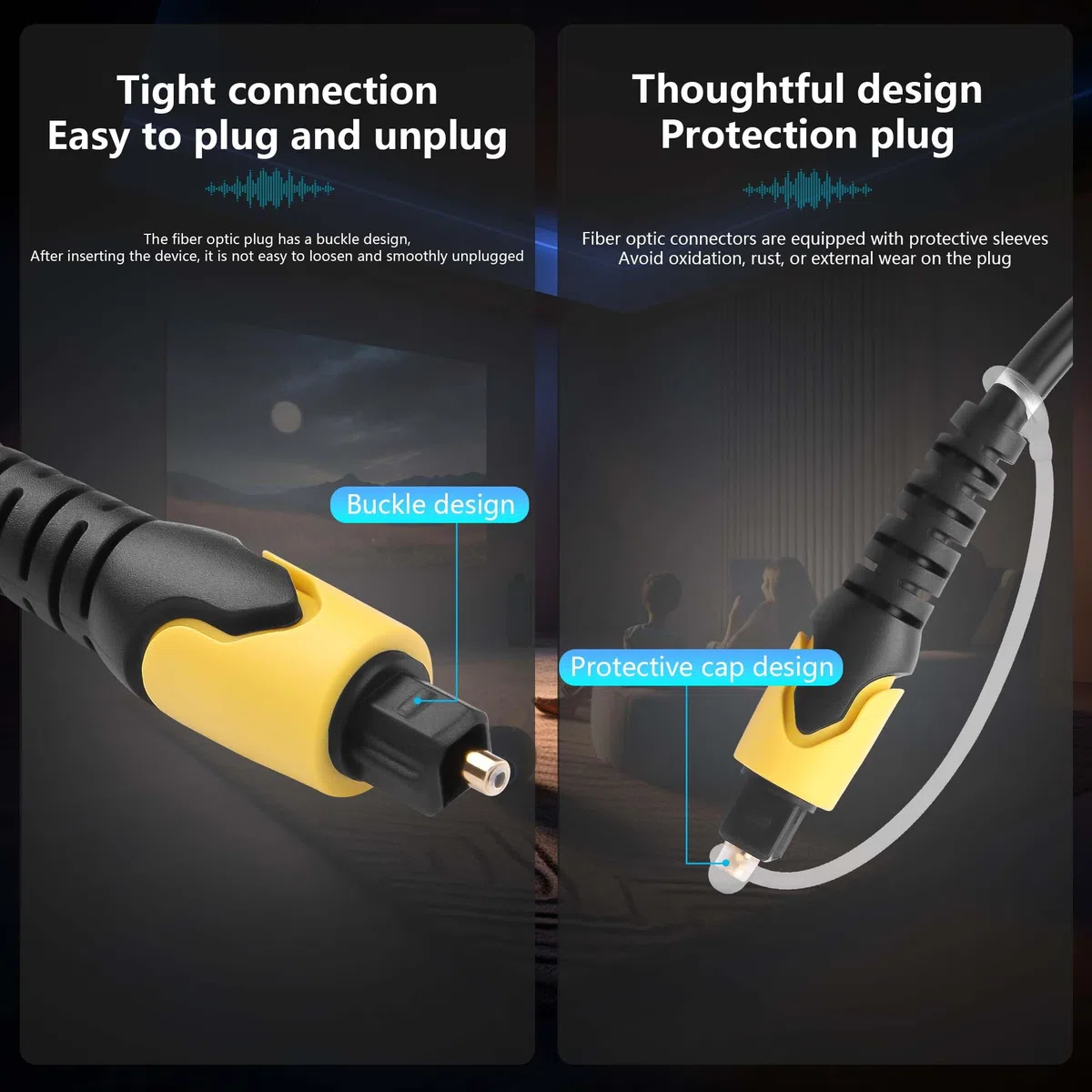 CERRXIAN Cavo audio coassiale digitale ottico Spdif ad analogico AUX da 3,5 mm, cavo di conversione ottico da Spdif a femmina da 3,5 mm con cavo di alimentazione USB