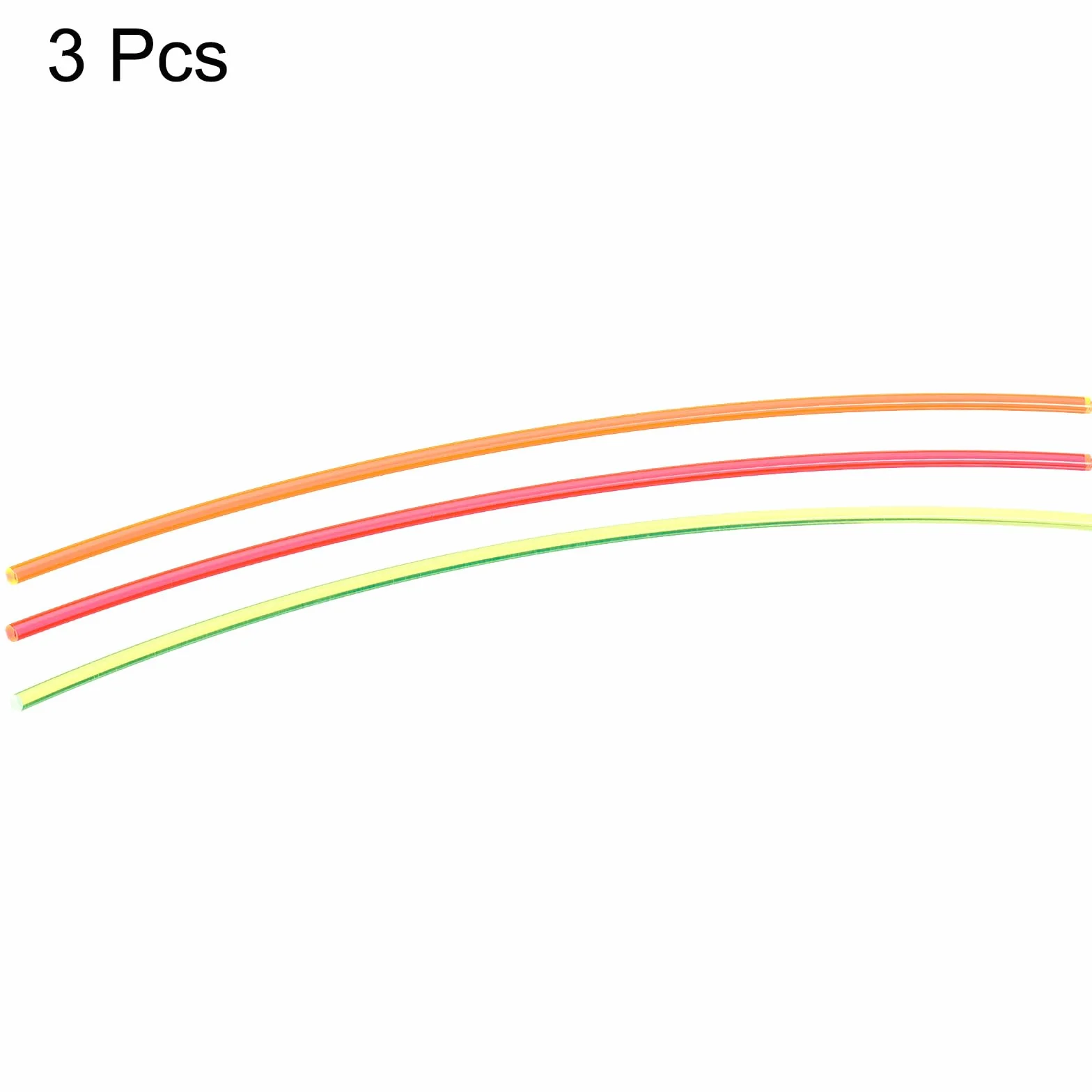 QUARKZMAN Sostituzione Fibra Ottica Mirino Aste, 6pz 2.5mmx15cm PMMA per Archi Mirini DIY Arte Fluorescenza Rosso Verde Arancione