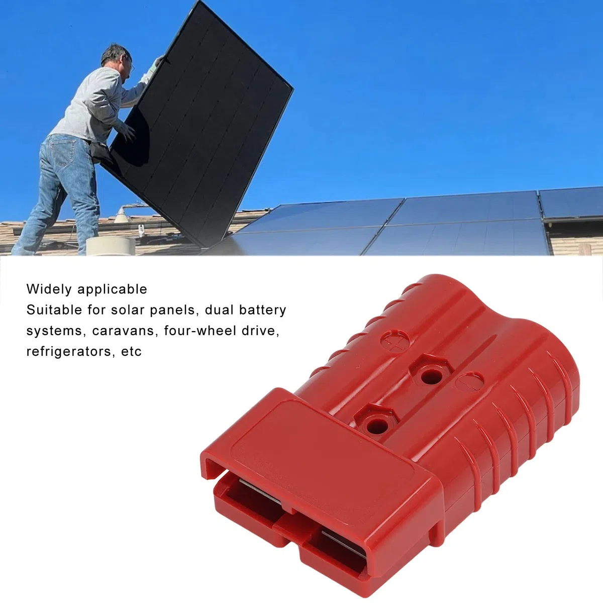 Connessione Rapida Batteria, Disconnessione Connessione Rapida Batteria, Connettore a Spina 350a 600V SH350 Kit Connettore Rapido Batteria Bipolare Ad Alta Corrente Per Carrello Elevatore(SH350 Rosso)