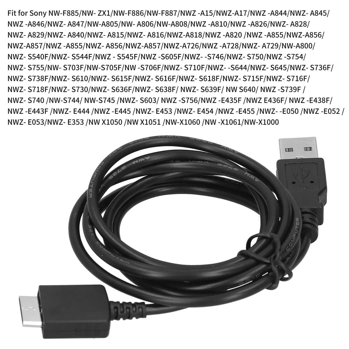 Cavo Dati MP3 1,2 Metri, Cavo di Connessione Dati e Ricarica per Lettore MP3/MP4, Compatibile con Modelli di Lettori MP3