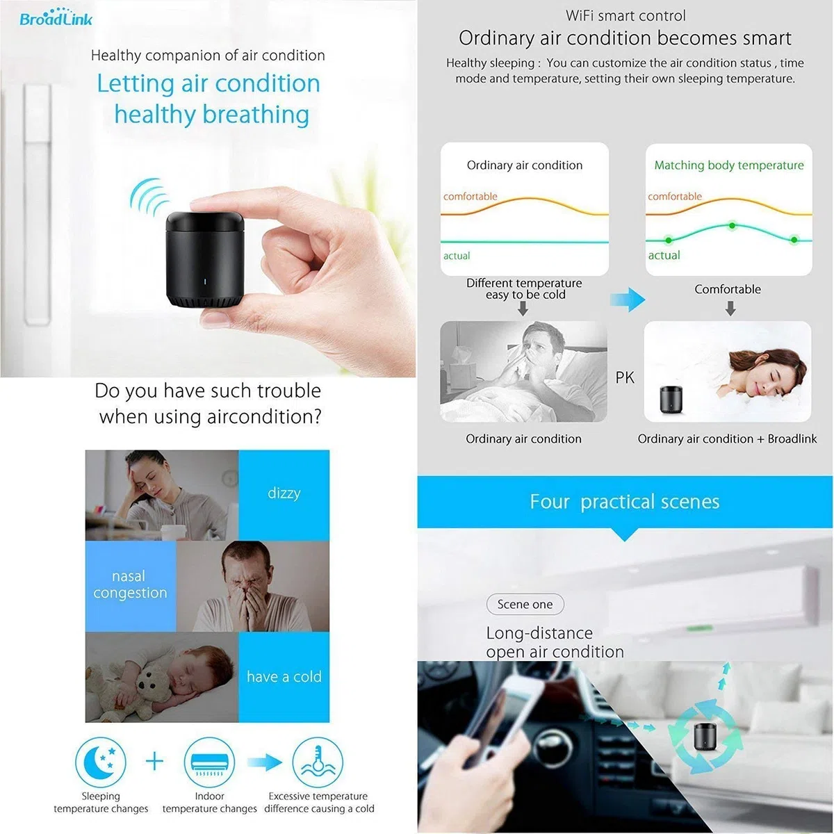 Broadlink RM Mini 3, telecomando universale WiFi IR intelligente, hub per la casa intelligente, uno per tutti i dispositivi di controllo a infrarossi, compatibile con Alexa