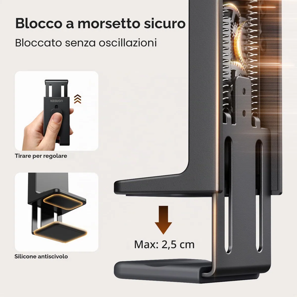 UGREEN Supporto Cellulare Magnetico per Aereo, Accessorio da Viaggio Pieghevole Portatile Universale con Rotazione di 360 Gradi Compatibile con MagSafe iPhone 16 Plus Pro Max 15 14 13 Galaxy S24 S23
