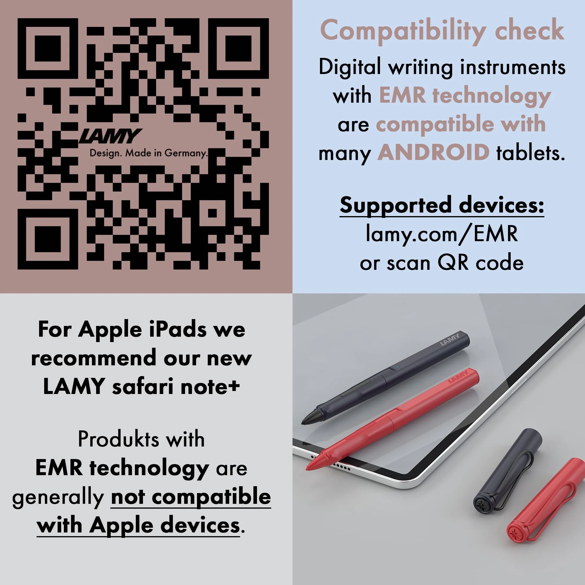 Lamy AL-star EMR black (punta PC/EL) - Penna stilo per molti dispositivi Android - con impugnatura ergonomica - scrittura e disegno precisi su supporti digitali - con tasto funzione