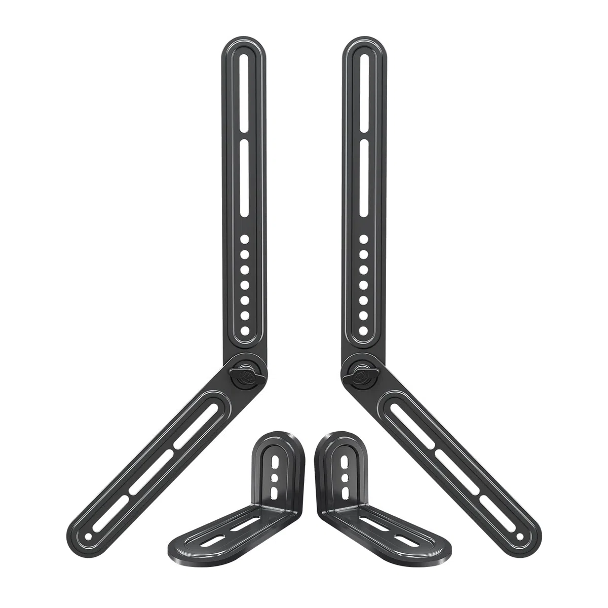 Mounting Dream - Supporto universale per soundbar, per soundbar fino a 6.8 kg, installazione sopra o sotto la TV, con piastra di estensione lunga e corta staccabili
