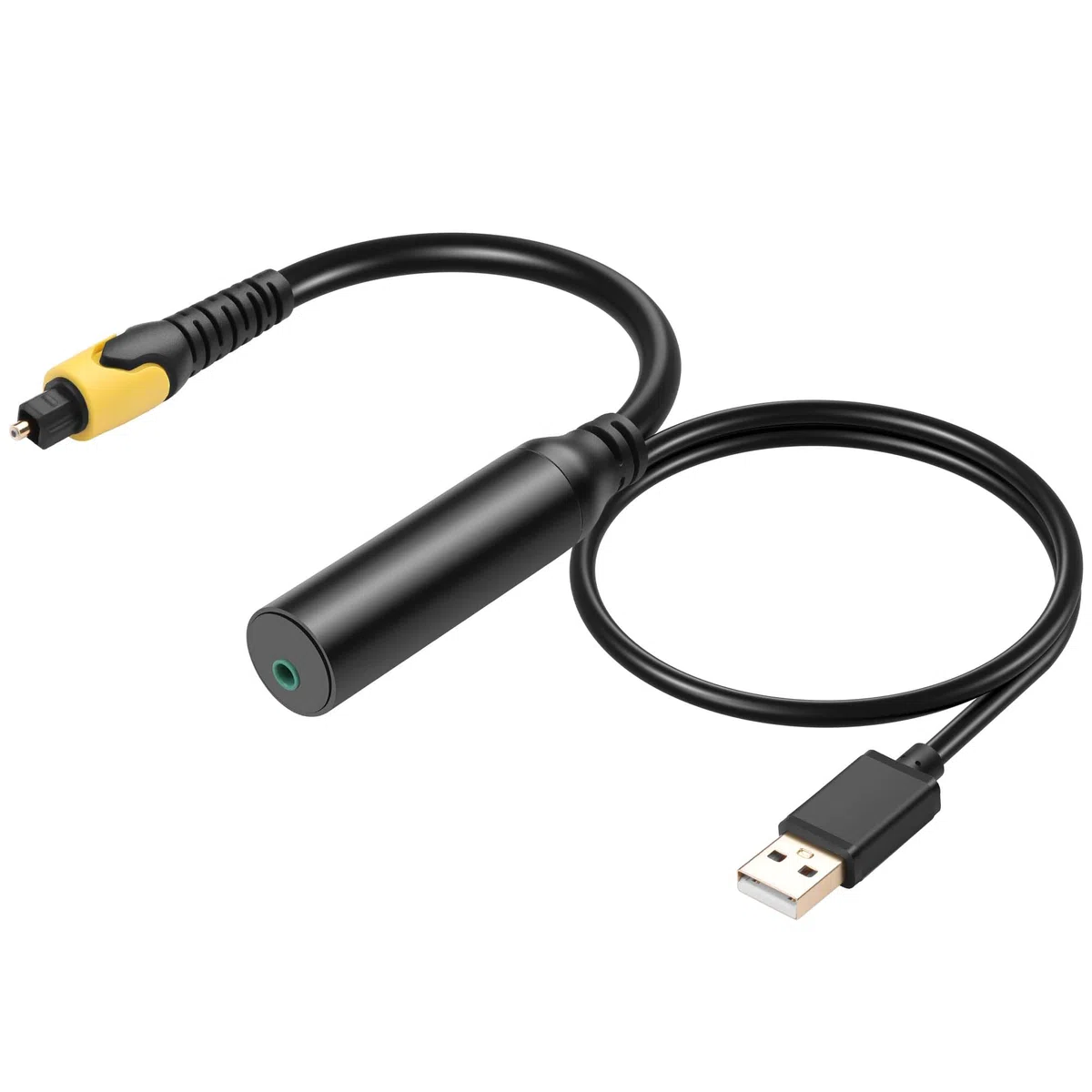 CERRXIAN Cavo audio coassiale digitale ottico Spdif ad analogico AUX da 3,5 mm, cavo di conversione ottico da Spdif a femmina da 3,5 mm con cavo di alimentazione USB