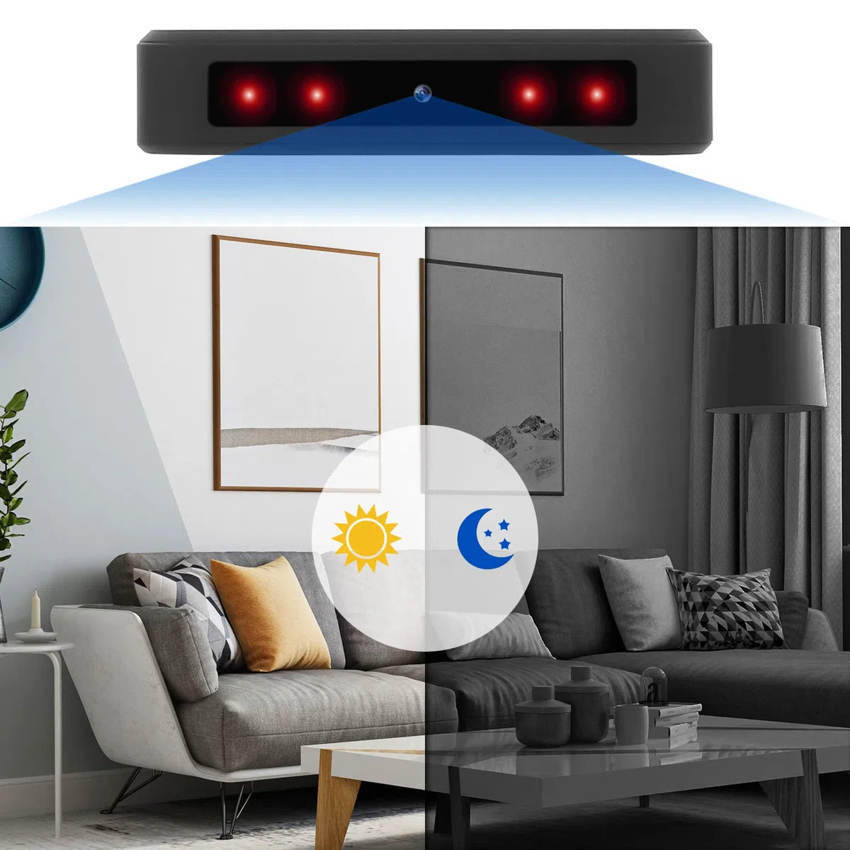 Telecamera Spia Telecamera Nascosta WiFi 4K/1080P Powerbank 10000mAh Portatile Telecamera di Sorveglianza Senza Fili con Visione Notturna, Allarme di Rilevamento del Movimento