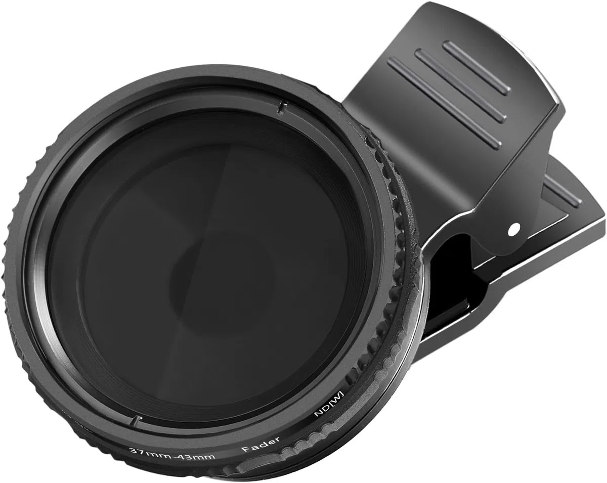 NEEWER Kit di Filtri per Fotocamere con Clip su ND2-ND400 da 37mm: Filtro a Densità Neutra Regolabile con Clip per Telefono Compatibile con iPhone 14/14Pro/14Pro Max Samsung Smartphone Android iPad