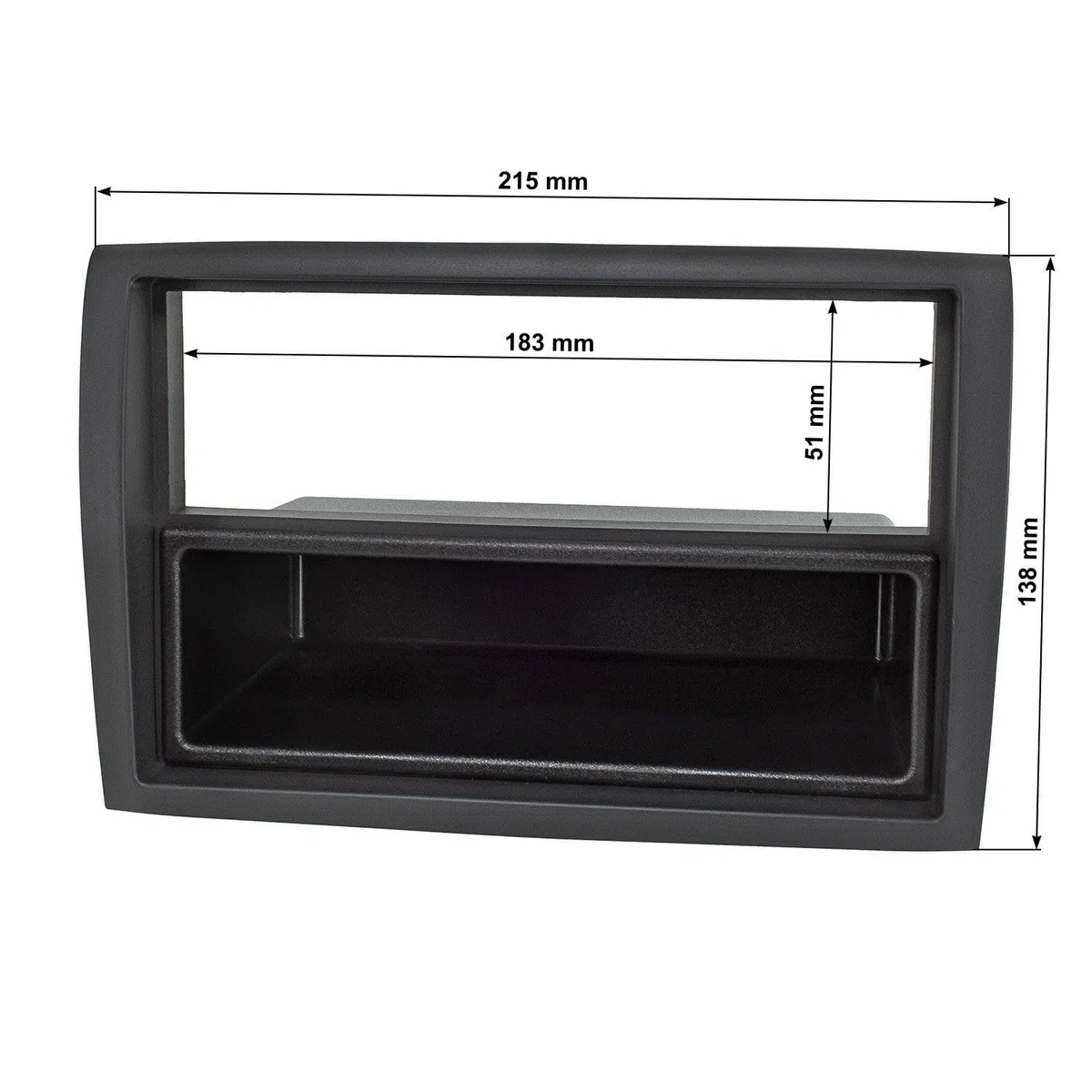 tomzz Audio 2414-010 Coperchio radio compatibile con Fiat Ducato Peugeot Boxer Citroen Jumper Relay nero veicolo con predisposizione radio