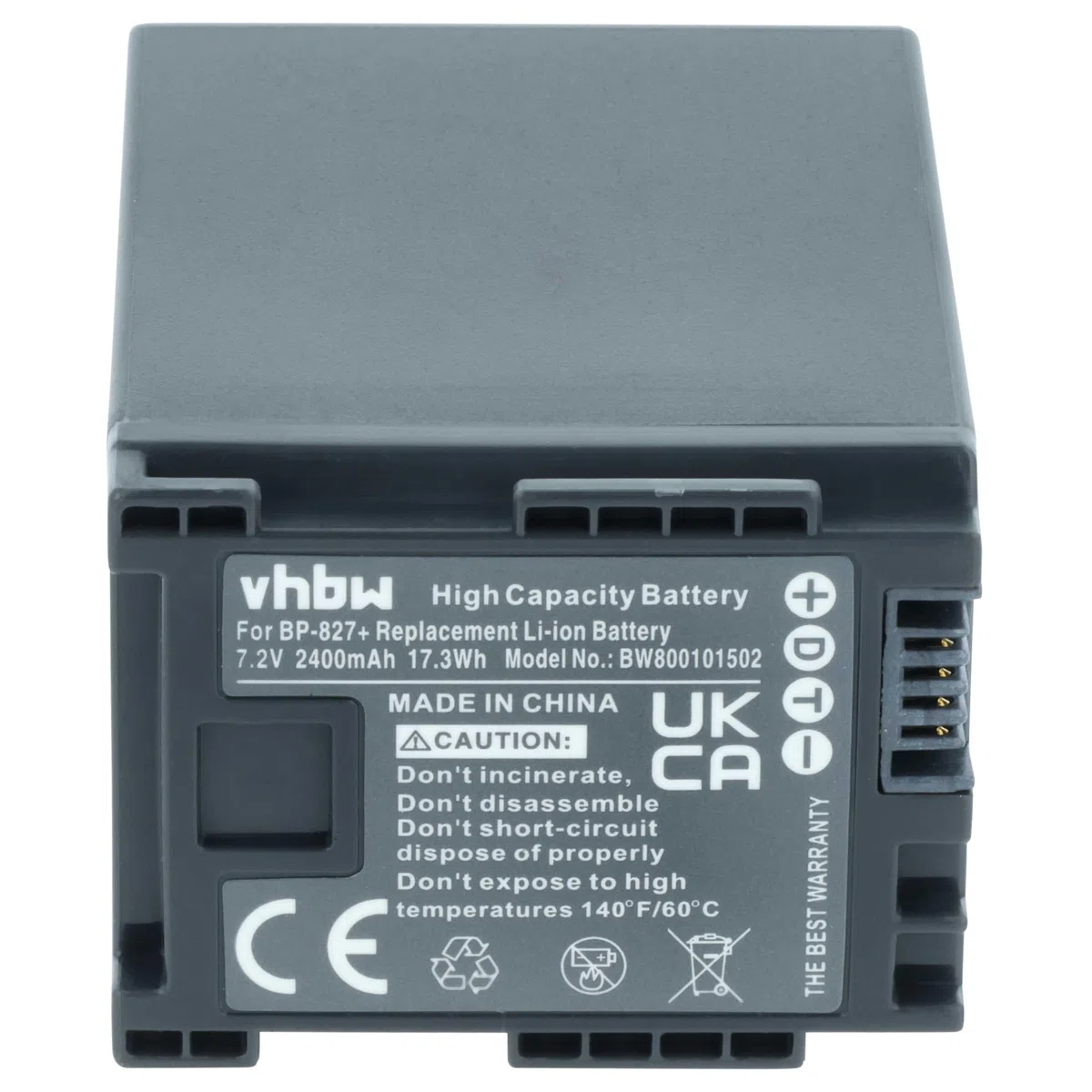 vhbw batteria compatibile con Canon serie HG HG20, HG21 videocamera camcorder (2400mAh, 7,2V, Li-Ion) con infochip