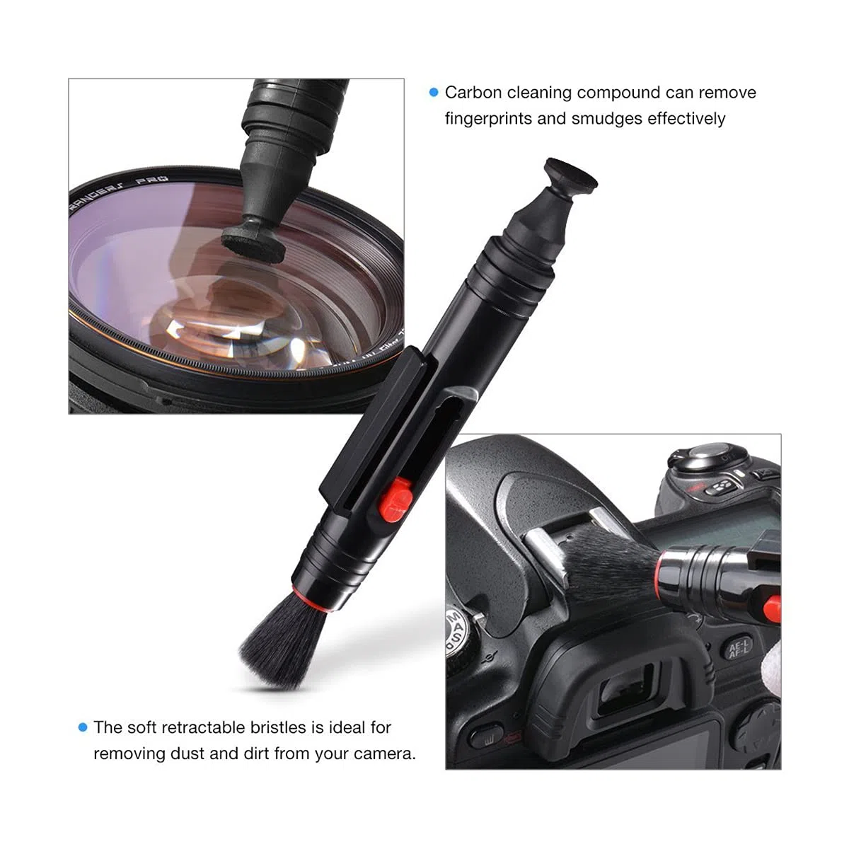 VSGO DKL-20 - Kit di pulizia professionale per fotocamere con sensore APS-C, tamponi per la pulizia dell'obiettivo, penna per la pulizia dell'obiettivo, compatibile con fotocamere DSLR Canon, Nikon,