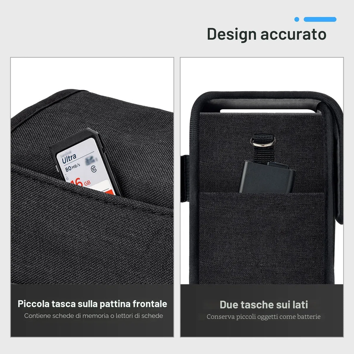 Kiwifotos Borsa a tracolla compatta per fotocamera digitale SLR/Mirrorless e obiettivi per Canon, Nikon, Sony, Fujifilm, Ricoh, con tracolla (150x90x90mm)