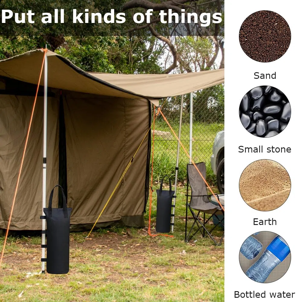 6 sacchi per tenda da 50 x 20 cm, pesi, per sacco di sabbia, per gazebo