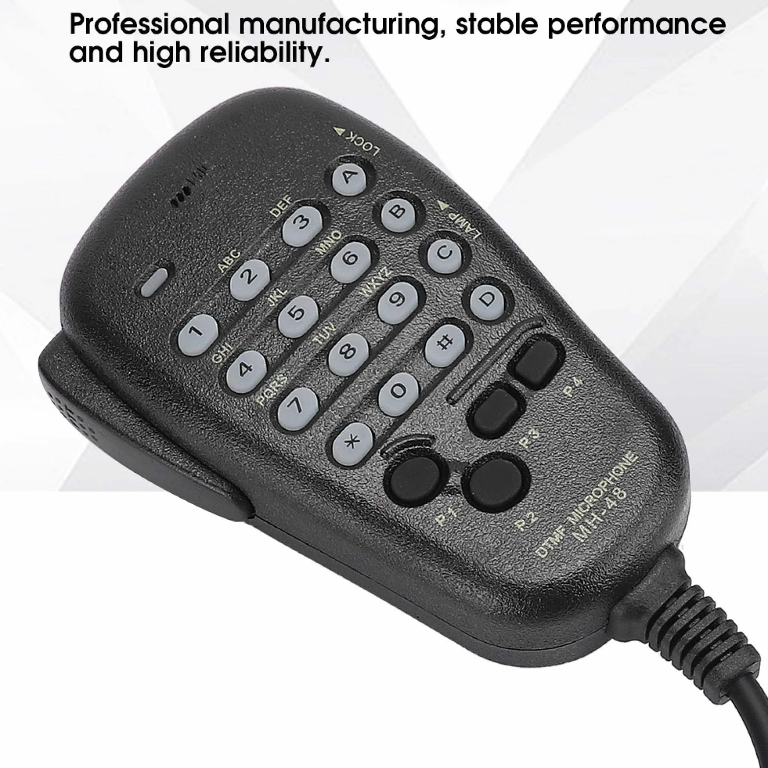 Sxhlseller Microfono Portatile - Microfono Portatile MH-48 DTMF 6 PIN per la Stazione Radio Microfono Retroilluminato