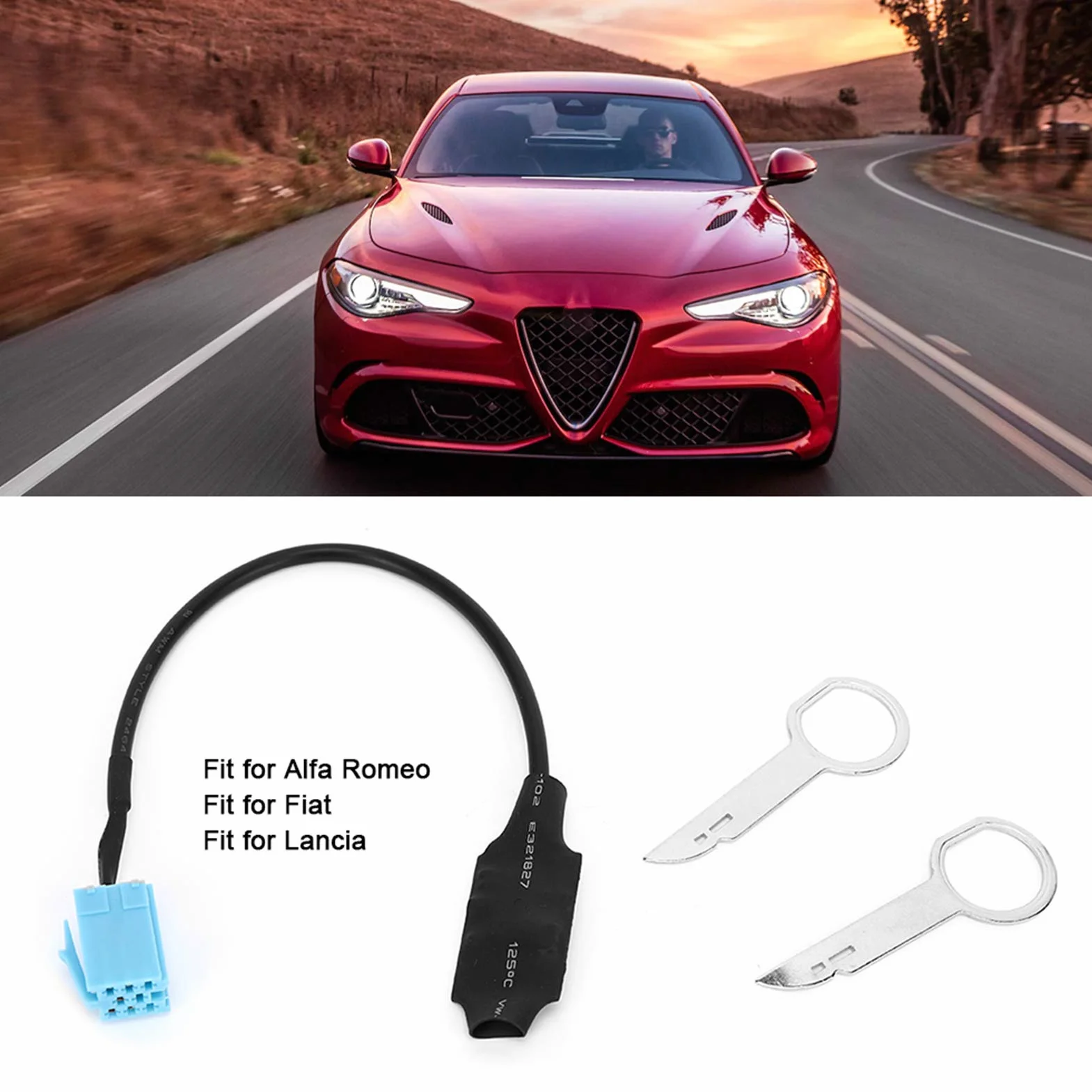 Acouto Adattatore o, Adattatore o per Auto Accessori Radio Stereo Mito/Giulietta/Brera