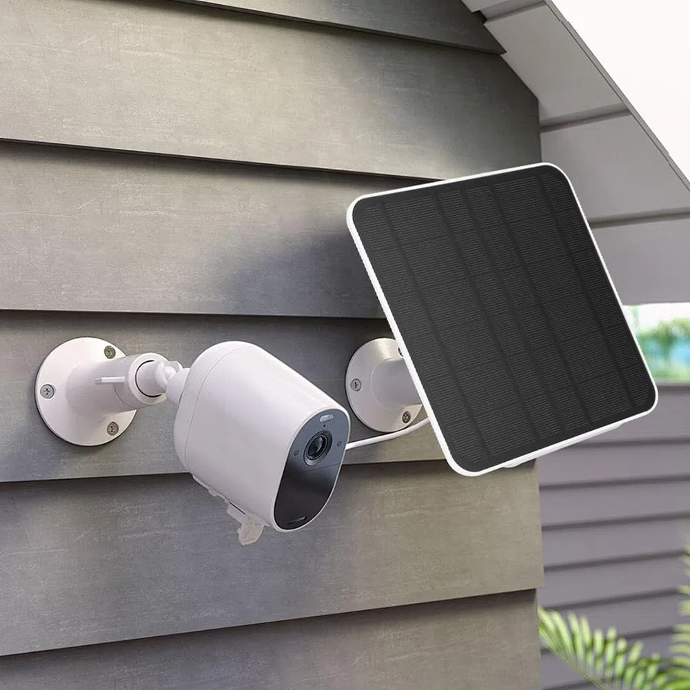 Caricatore di pannello solare compatibile con spot Arlo Essential/XL Caricatore di pannello solare Arlo Essential 4W/6W impermeabile con cavo micro USB da 3 m e supporto murale