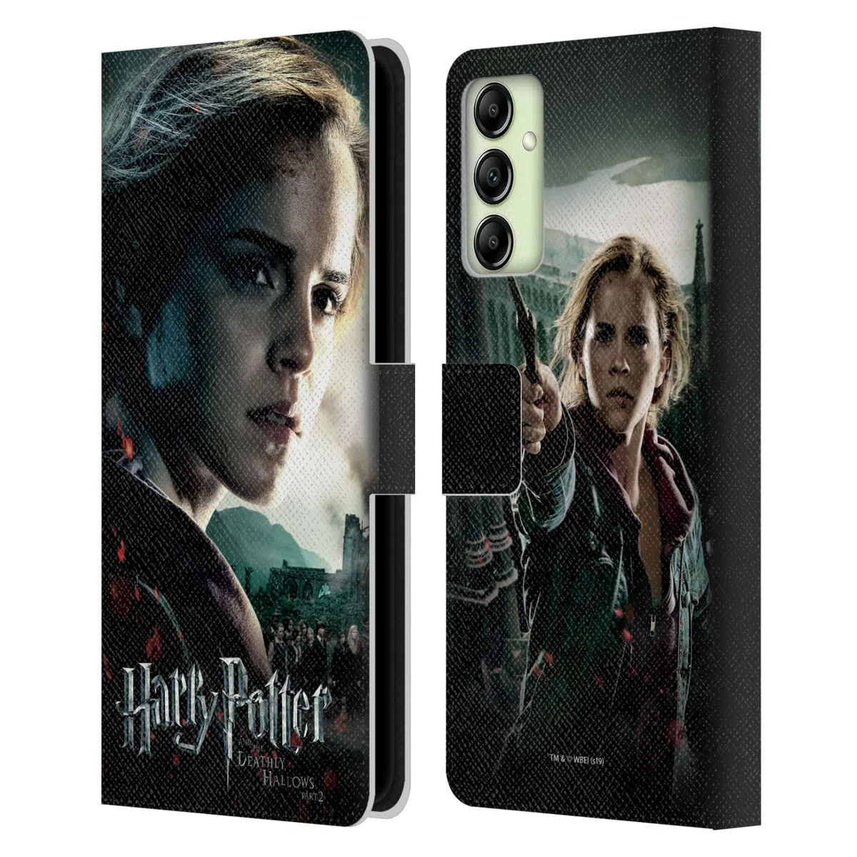 Head Case Designs Licenza Ufficiale Harry Potter Hermione Granger Deathly Hallows VIII Custodia Portafoglio in Pelle Compatibile con Samsung Galaxy A14 5G