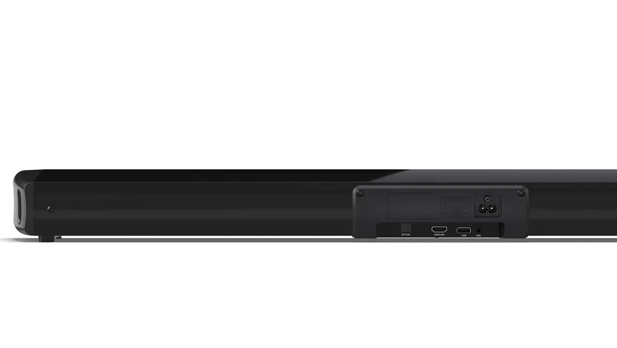 Sharp HT-SB100 Mini Soundbar con streaming audio wireless Bluetooth 5.1, Bluetooth con HDMI ARC/CEC, USB player, potenza totale 75 W, colore: Nero