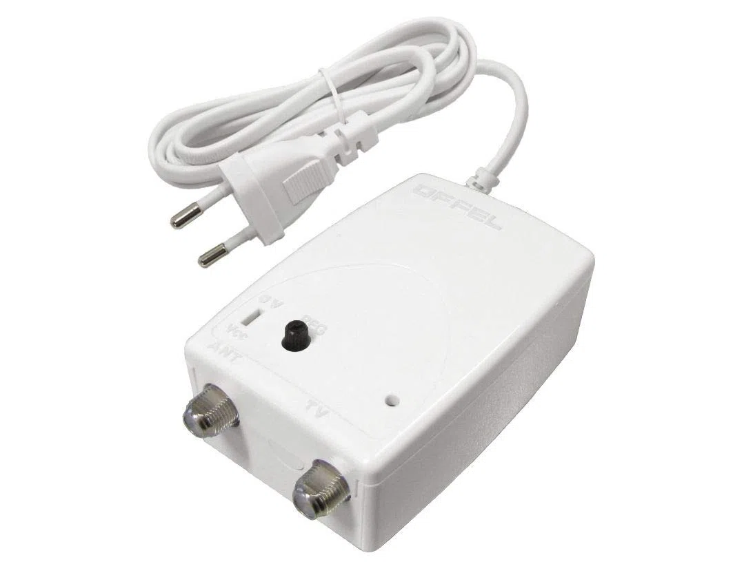 Amplificatore antenna TV da interno alimentatore switching di linea 1 OUT 23dB