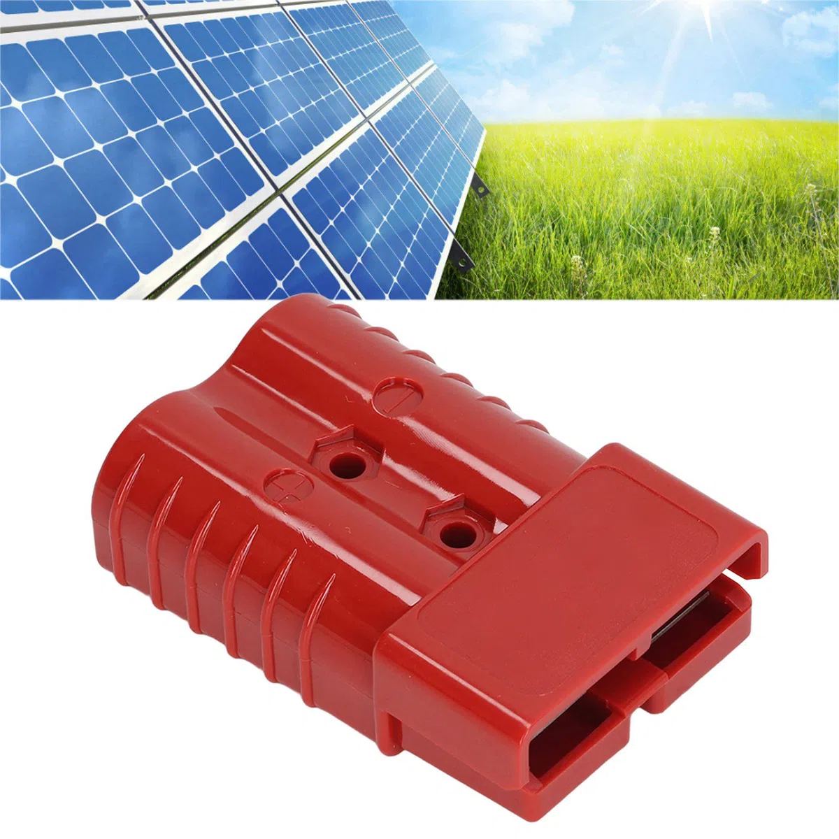 Connessione Rapida Batteria, Disconnessione Connessione Rapida Batteria, Connettore a Spina 350a 600V SH350 Kit Connettore Rapido Batteria Bipolare Ad Alta Corrente Per Carrello Elevatore(SH350 Rosso)