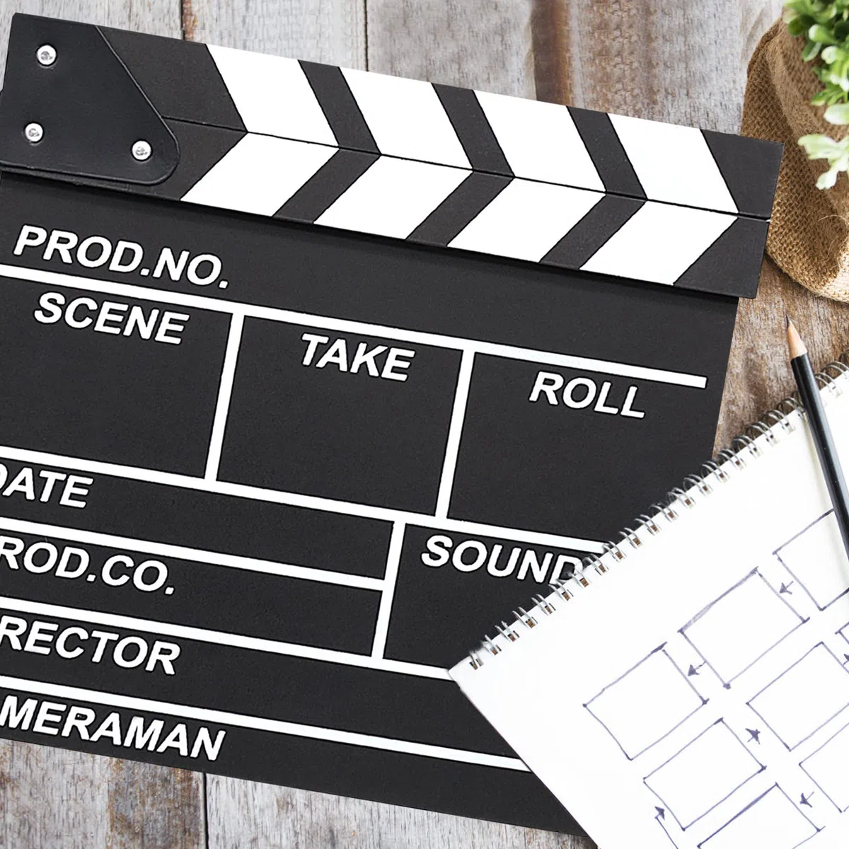Cinematografico di Film Clapper, Acrilico Film Clapperboard, Cinema Gadget, Accessori Regista, Cinematografico per Programmi TV, Vlog