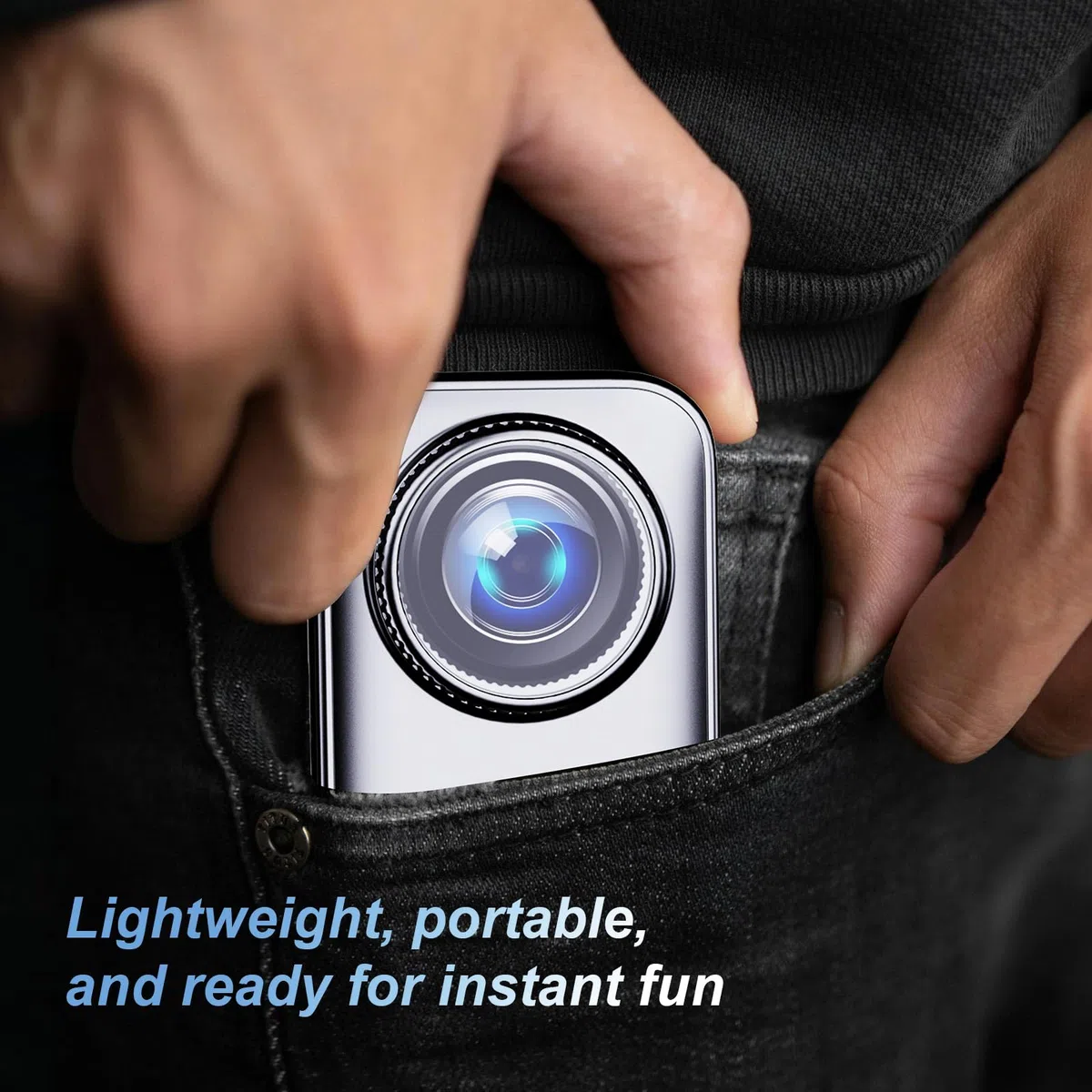 Action Cam Dotato di scheda di memoria 32GB, doppio schermo Telecamera Moto,Action Cam con batteria ricaricabileda 2 x1350 mAh e set di accessori(grigio nero)