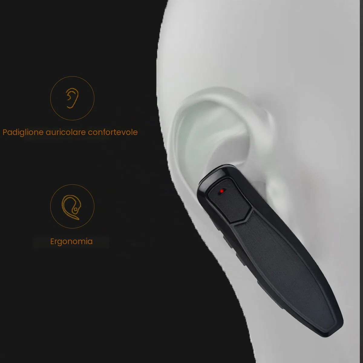 radtel Talkie Walkie Bluetooth Headset PTT earpiece Handfree Wireless Headphone Mic Compatible with BaoFeng UV-5R BF-88E Quansheng UV-K5 RT24 Kenwood RT-490 RT-470X Two Way Radio (Updated)