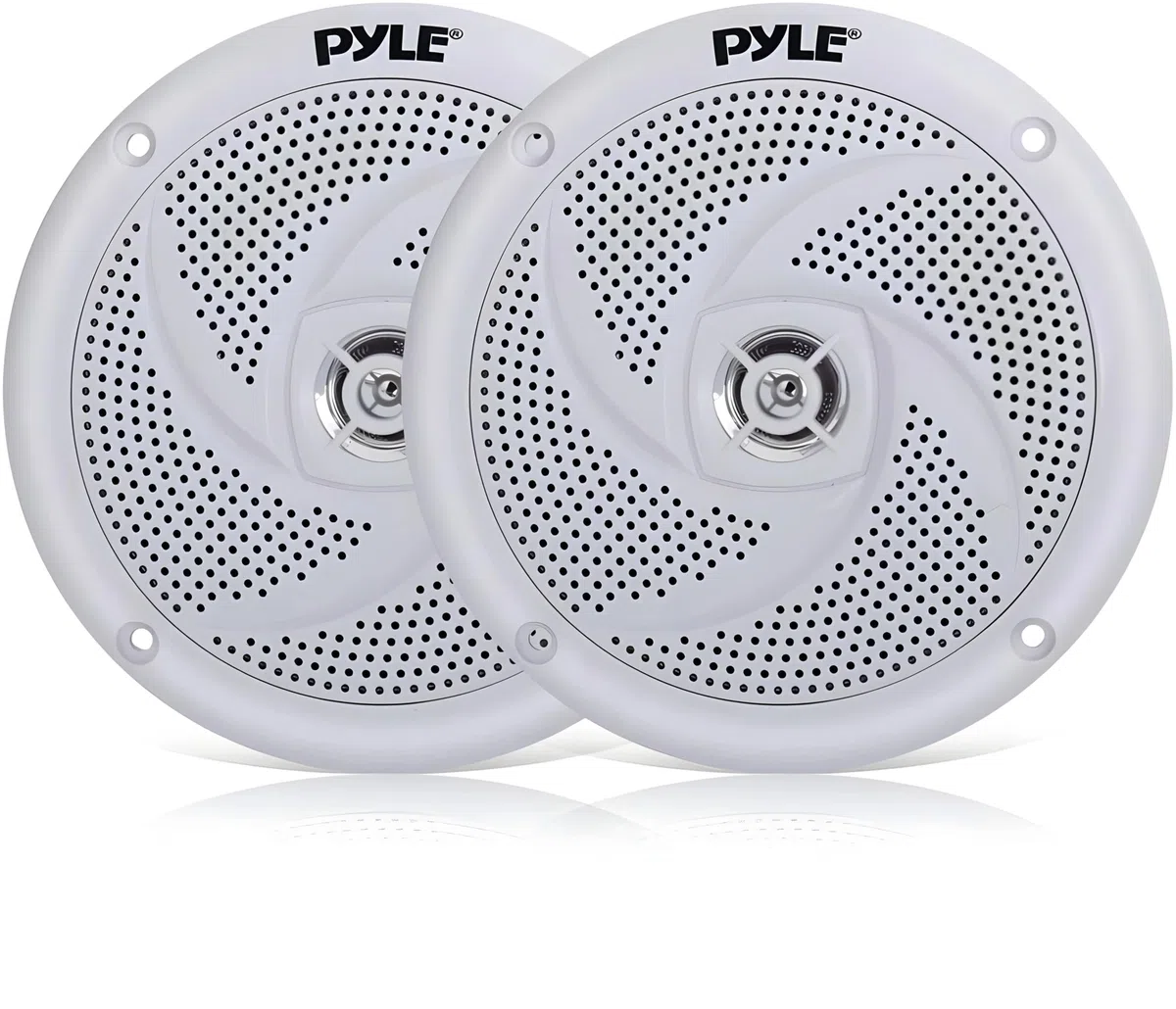 Pyle Altoparlanti Marini, Casse Audio 13,34 Centimetri, 2 Vie Impermeabili, Speaker con Potenza 180 Watt, Design a Profilo Basso, 1 Coppia, Bianco