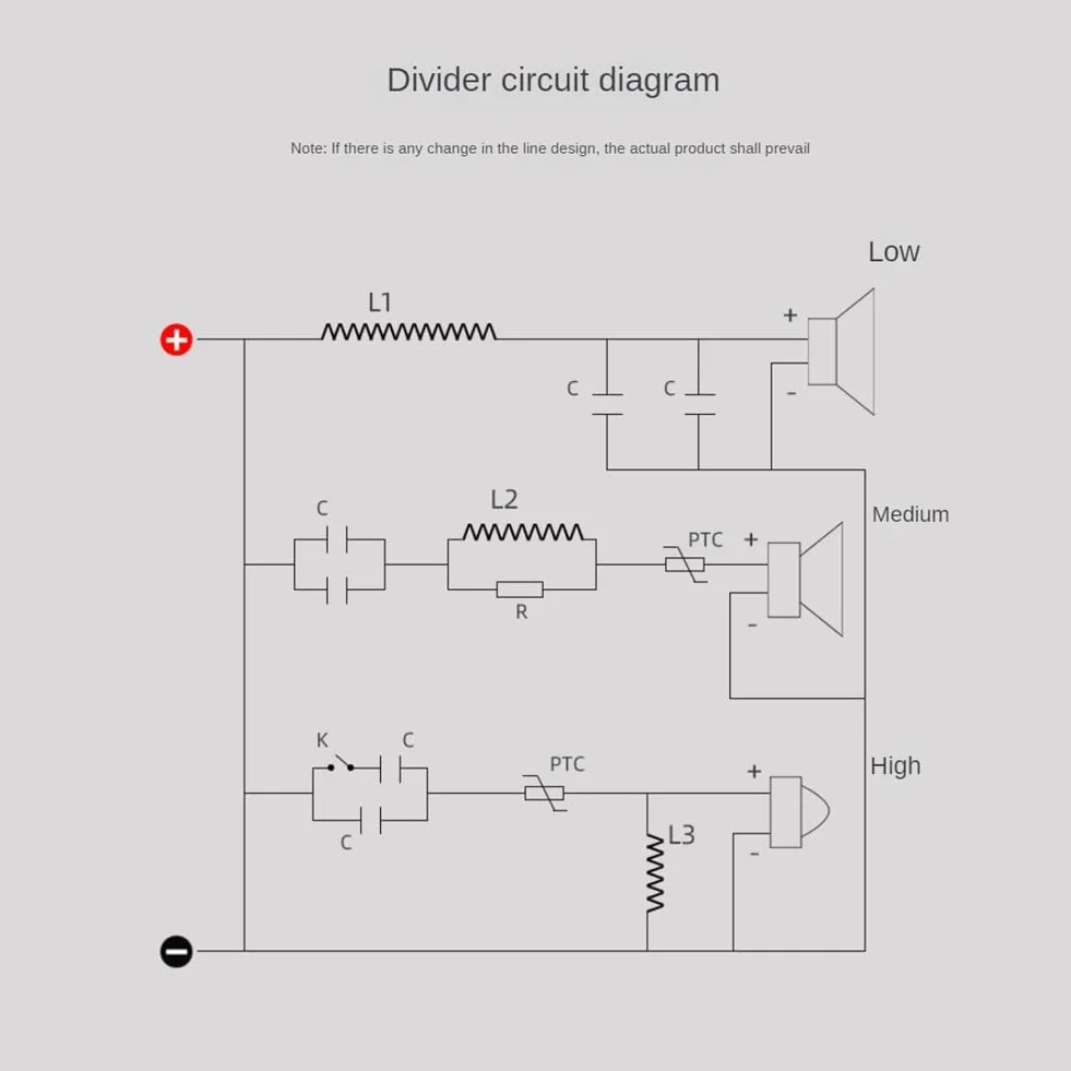 2 Pezzi a 3 Vie, 250 W, 850/5200 Hz, divisore di frequenza Fai da Te, Circuito di filtraggio, HiFi, Stereo Audio, Crossover Durevole, Facile da Usare