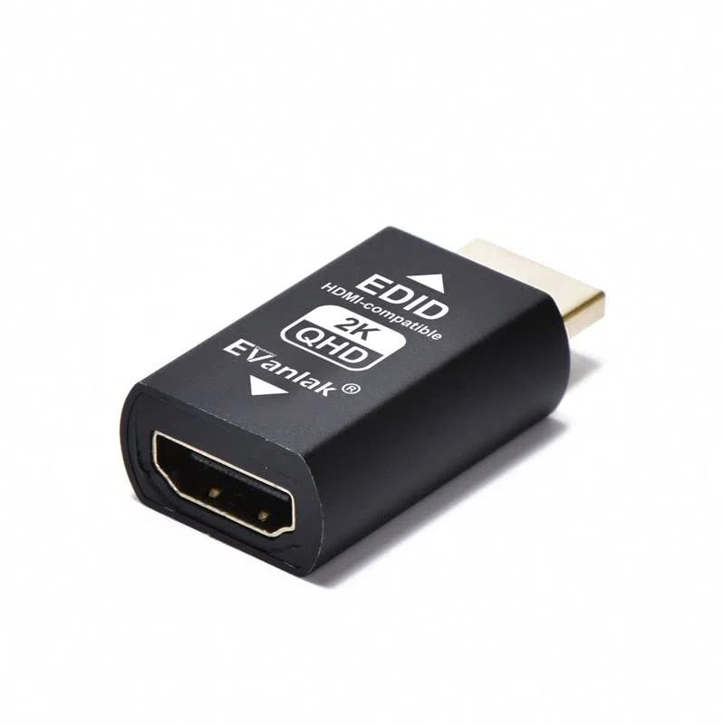 Hdmi Edid Emulatore Passthrough 3a generazione Premium Alluminio Eliminato Emulatore Adattatore Lavora con Mac Thunderbolt AV/Video Splitter 2K 2560x1440 60hz@60H