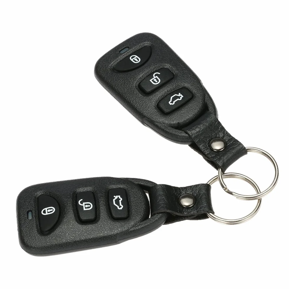 Chiusura Centralizzata Auto, 12V Kit Serratura Smart per Auto, con 4 Attuatori per Serratura Porta e 2 Telecomandi, Viene Fornito con Allarme Auto e Pulsante di Rilascio Bagagli