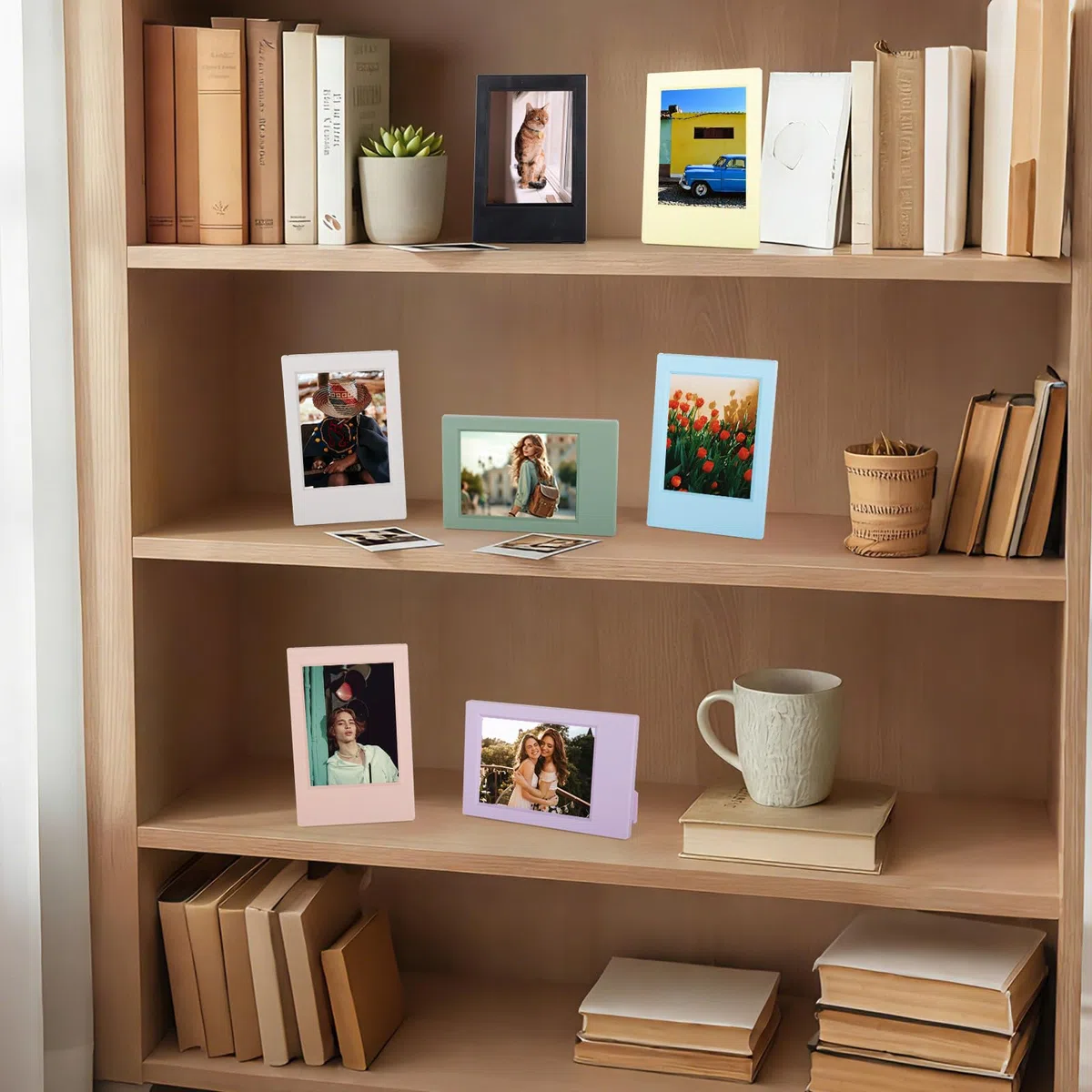 14 confezioni di 2x3 mini cornice portafoto per Instax Mini EVO/12/11/Liplay/SE/Link 3/41/40/99/90/7+ fotocamera a pellicola, supporto da scrivania piccolo con cornice portafoto con pellicola