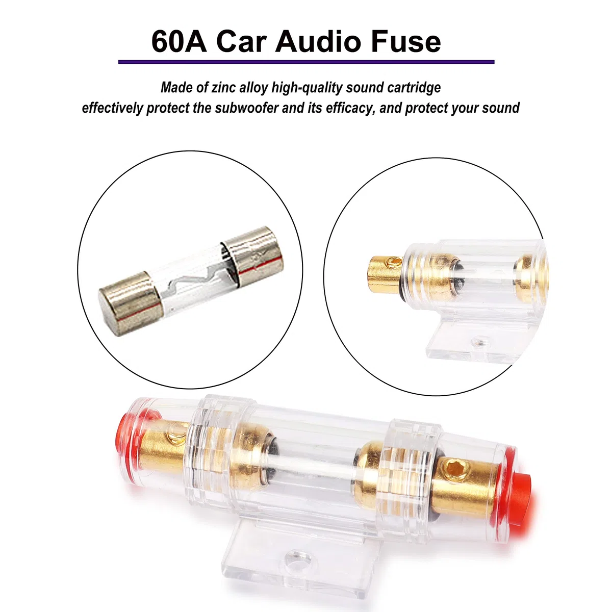 XMSJSIY Kit di cablaggio audio per auto Kit di cavi per amplificatore 1500 Watt installazione stereo per auto subwoofer con fusibile per auto camion moto 10 Gauge Amp