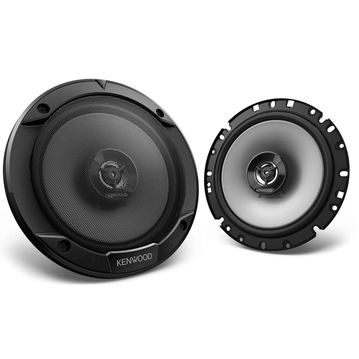 Kenwood, Sistema di altoparlanti KFC-S1766 serie Stage Sound a 2 vie, Potenza di picco 300W, montaggio a filo, doppio cono, Cono del woofer da 17cm in Polypropilene, Nero