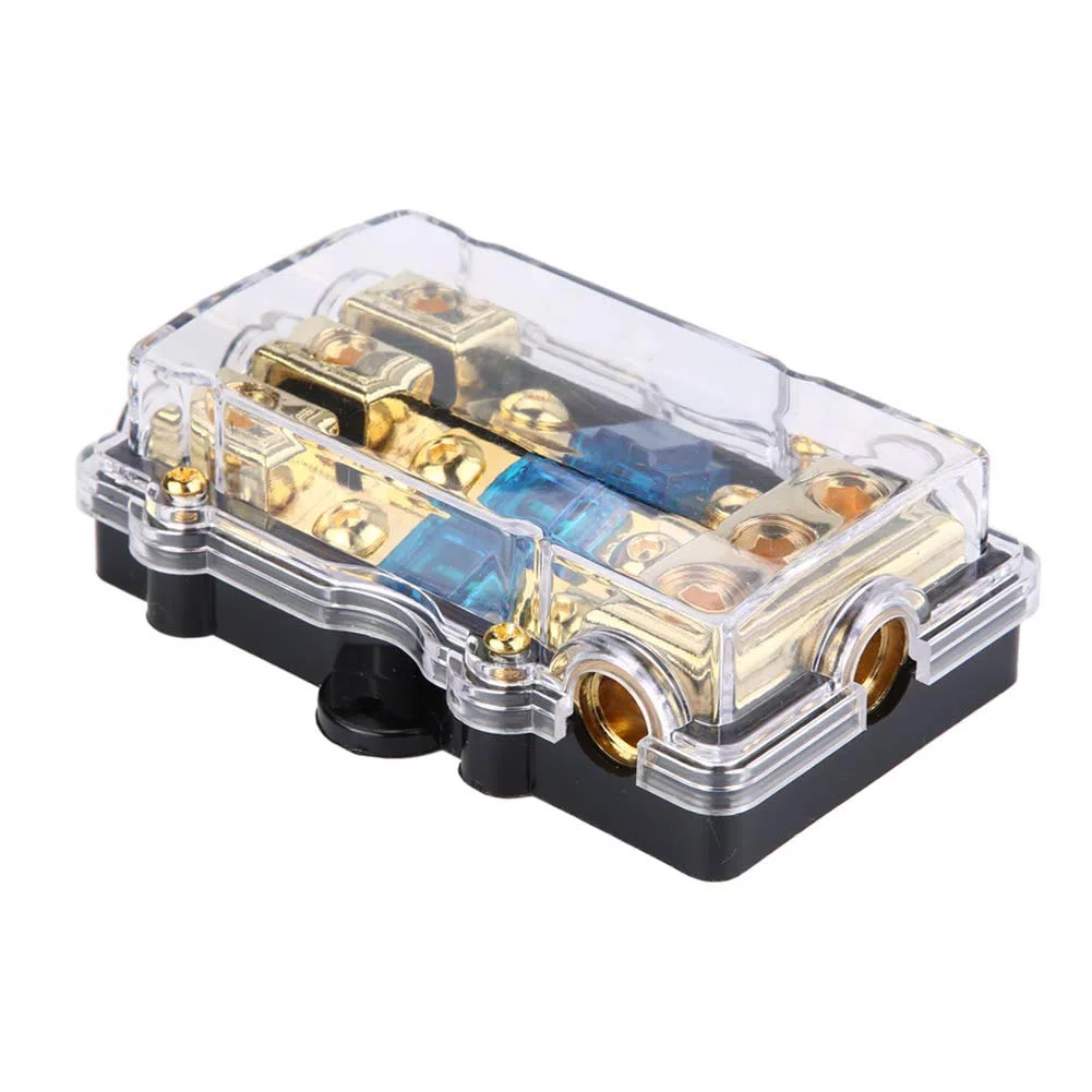 Porta Fusibile Scatola Portafusibili Circuito Audio Auto Stereo 24V 60A 1 in 3 Modi 0GA (2GA / 4GA) * 3 in 4GA (6GA / 8GA) * 3 Fuori Per Veicoli Audio